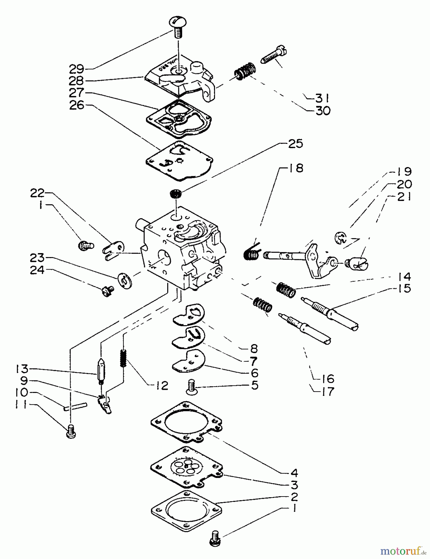  Echo Trimmer, Faden / Bürste GTL-140 - Echo String Trimmer, S/N: 0010205 & Up Carburetor