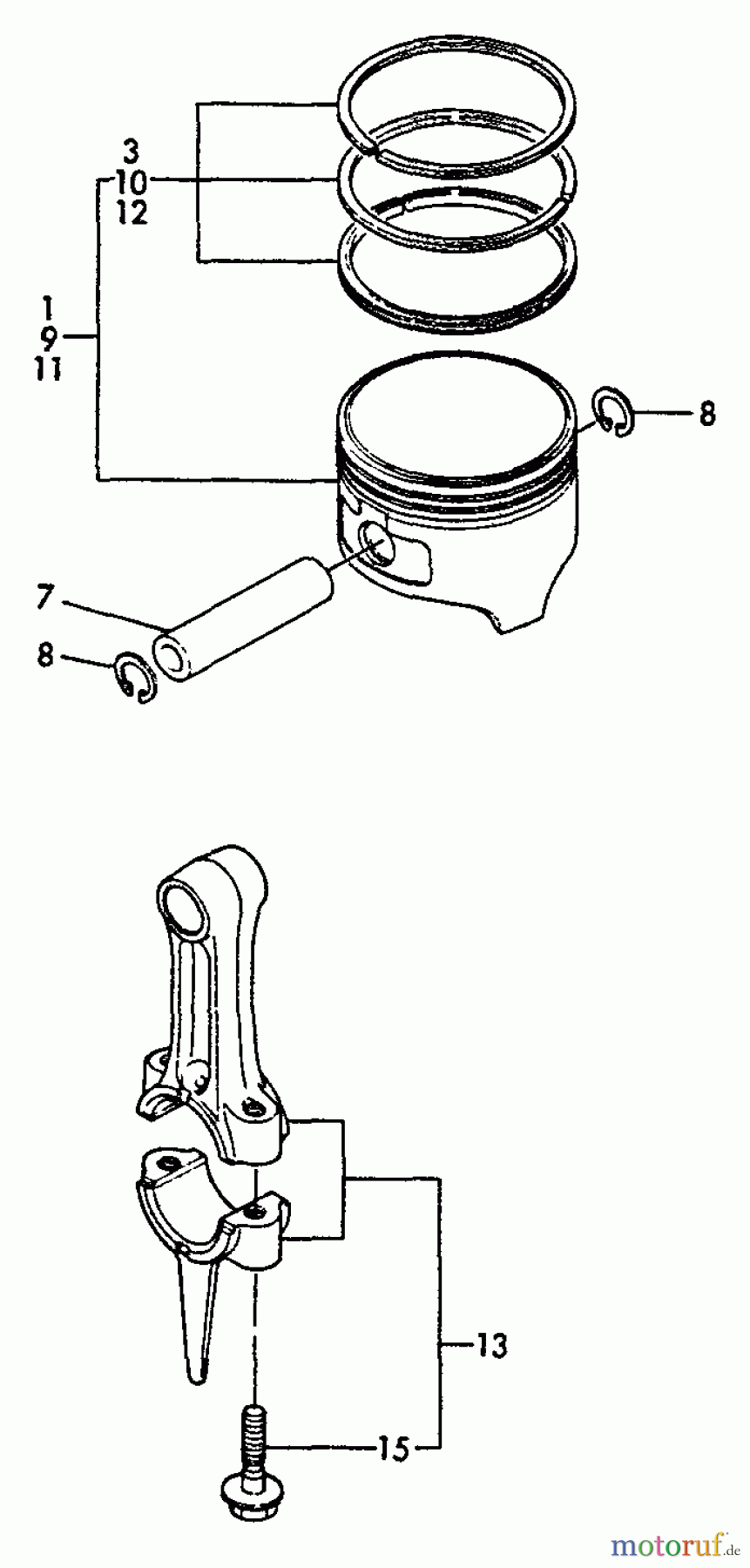  Echo Wasserpumpen WP-2000 - Echo Water Pump, S/N: A1010 - A9999 Connecting Rod, Piston