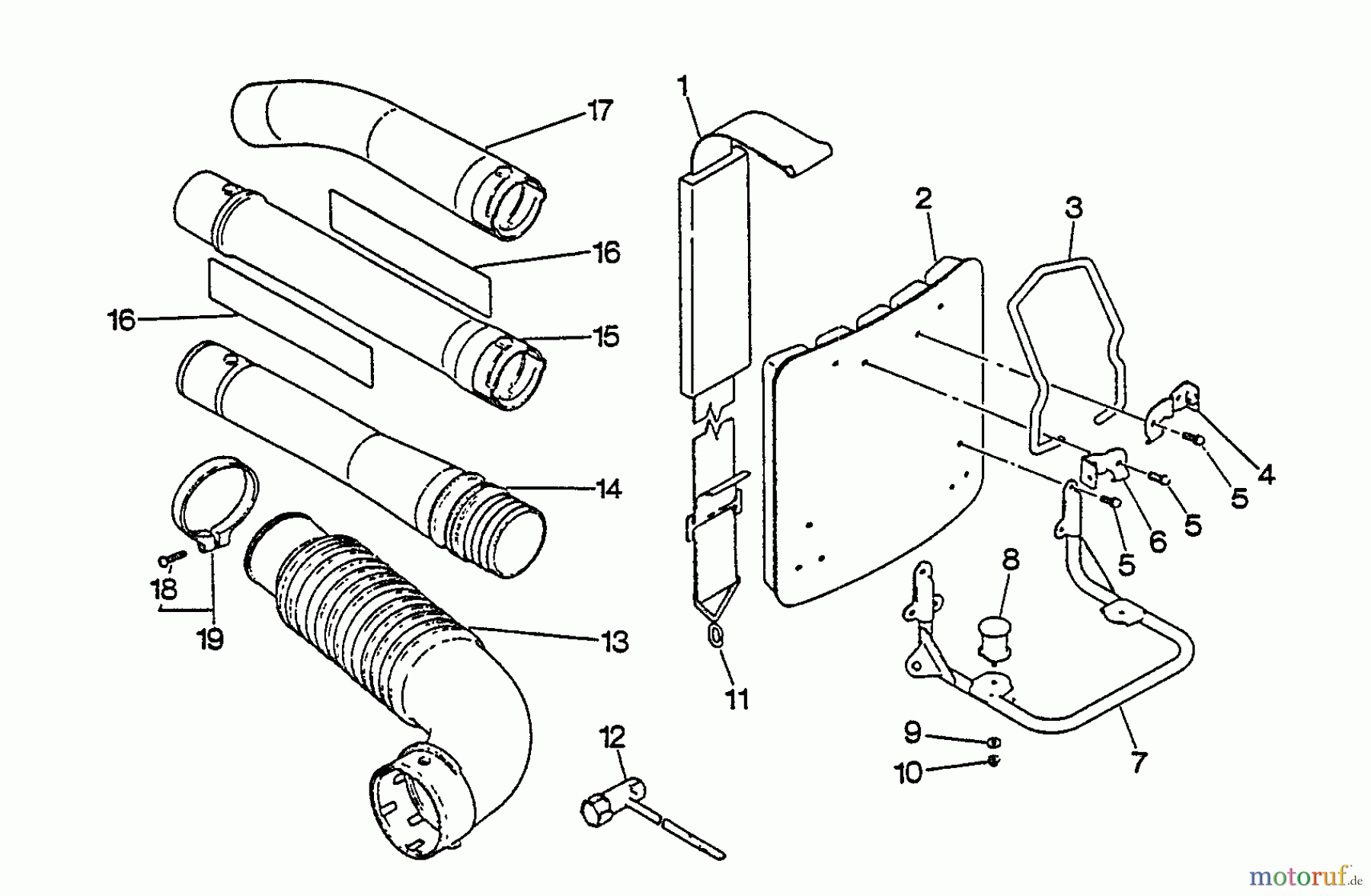  Echo Bläser / Sauger / Häcksler / Mulchgeräte	 PB-4500 - Echo Back Pack Blower, S/N 0034076 - 9999999 Backpack Frame, Blower Tubes, Strap, Tools