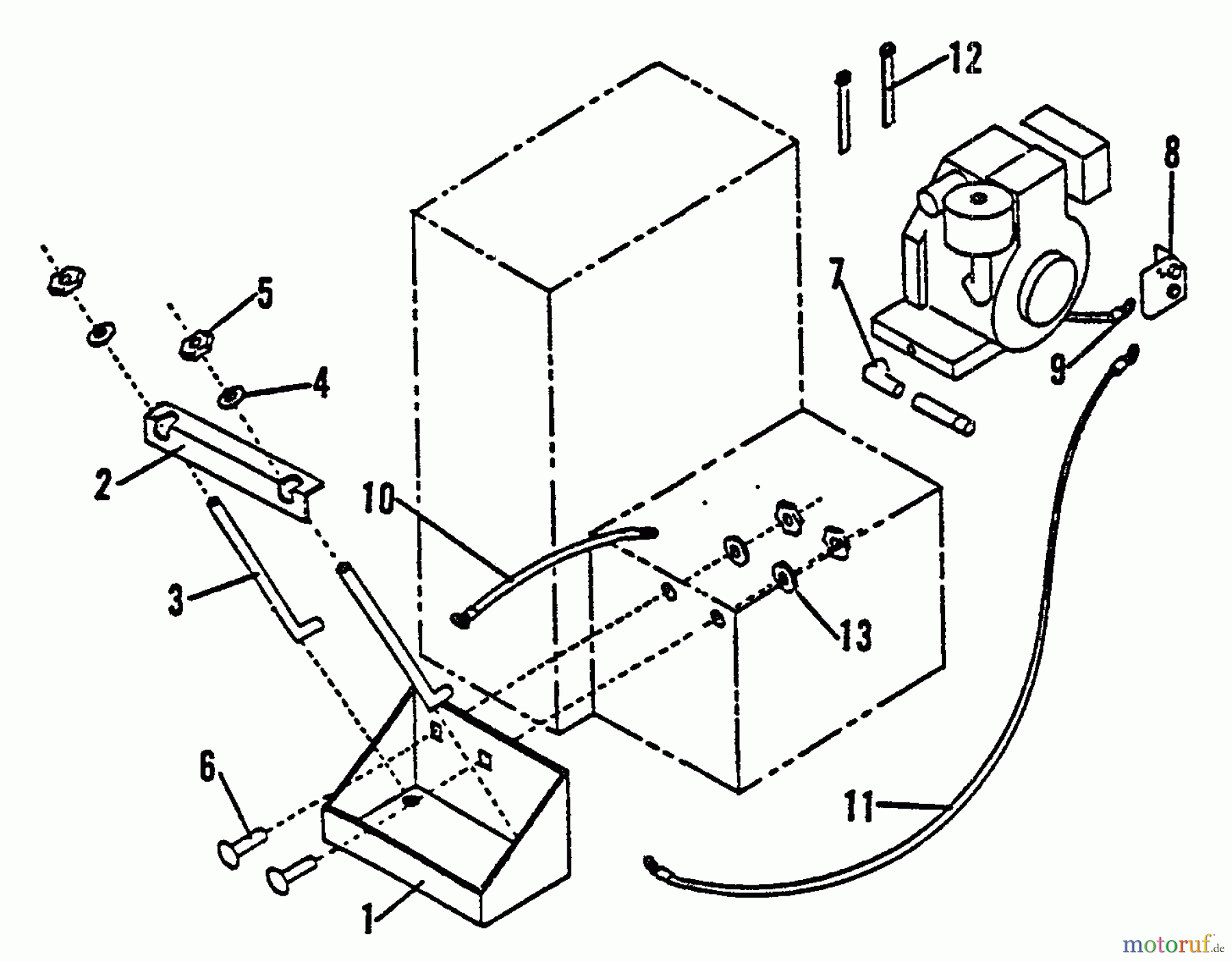  Echo Bläser / Sauger / Häcksler / Mulchgeräte	 SH-8000E - Echo Chipper/Shredder, S/N: E081543 1992-1993 Models Battery Box