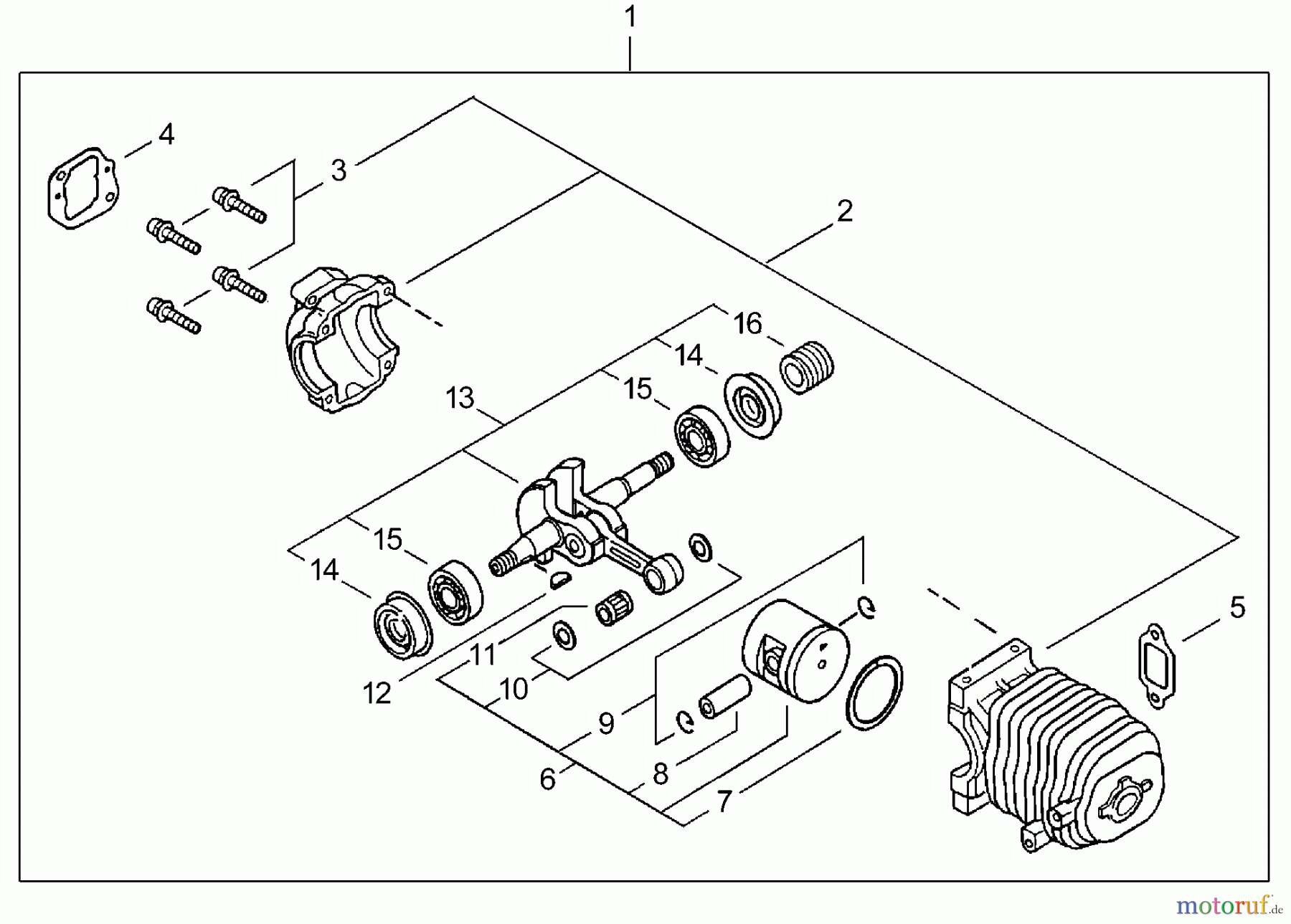  Echo Sägen, Kettensägen CS-3000 - Echo Chainsaw, S/N: 20001001 - 20999999 Short Block