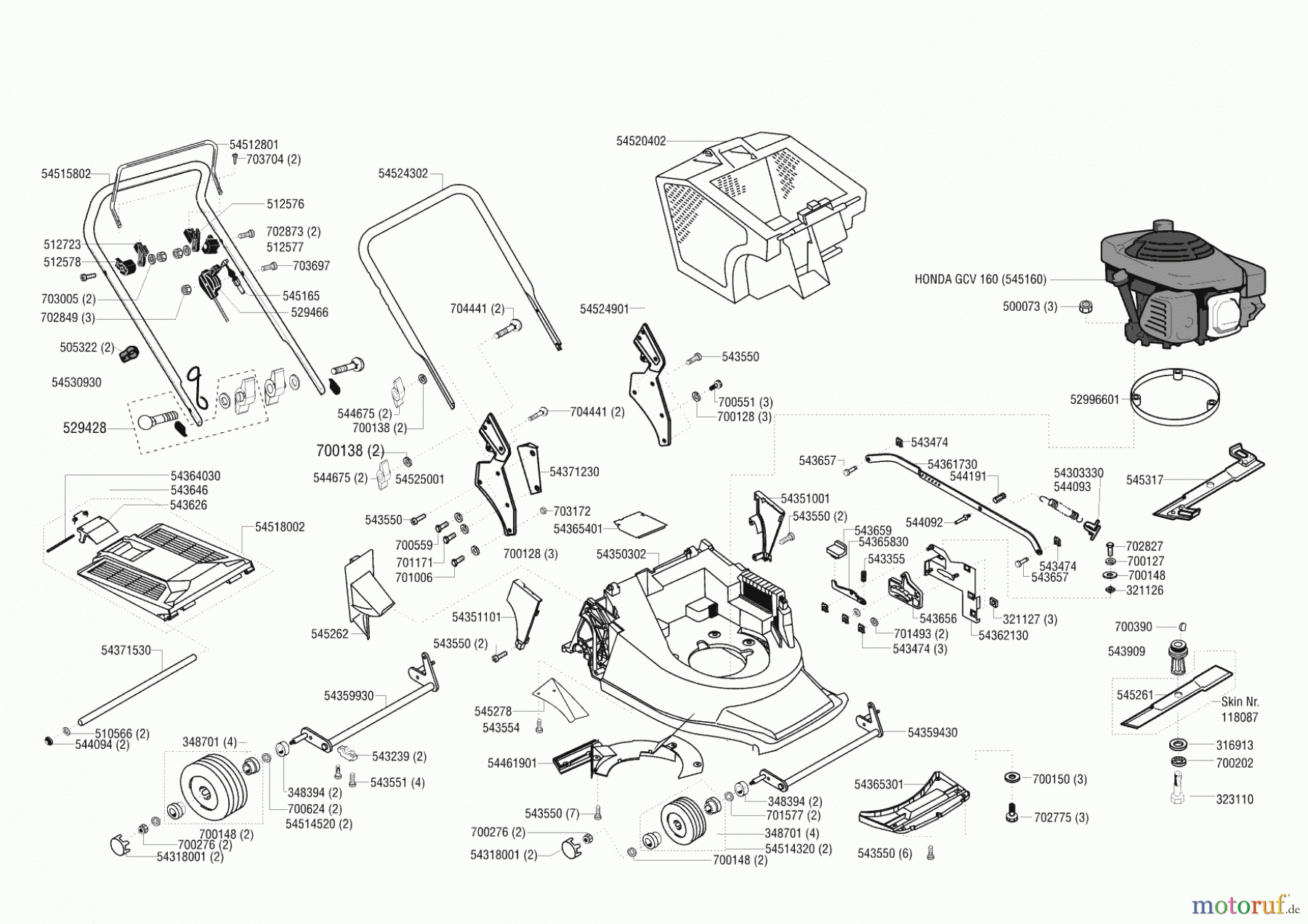  Concord Gartentechnik Benzinrasenmäher 4800 B XXL vor 01/2001 Seite 1