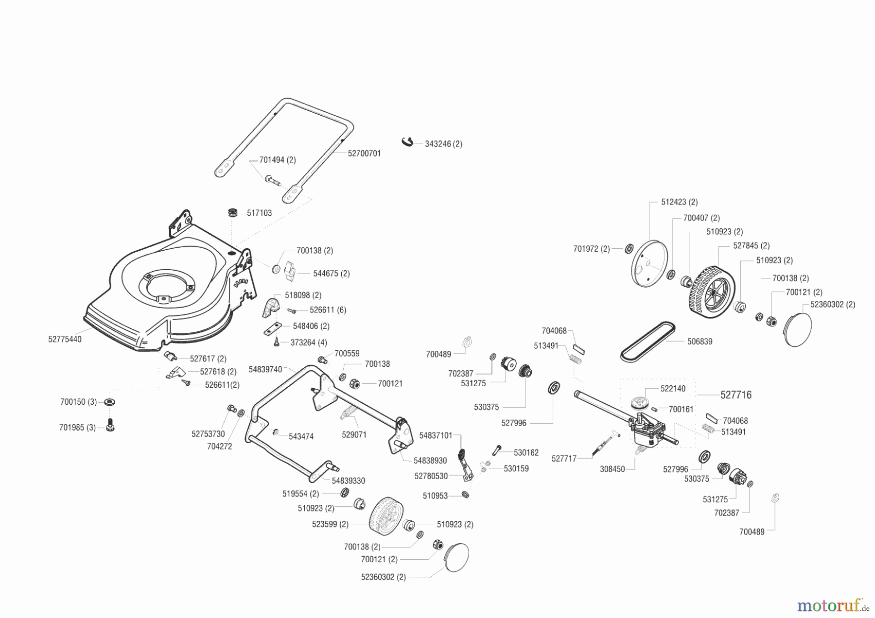  Euro Line Gartentechnik Benzinrasenmäher 4700 HR vor 02/2001 Seite 2