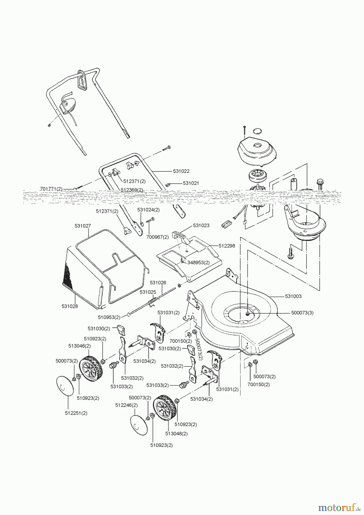  Orion Gartentechnik Elektrorasenmäher 440 E Seite 1