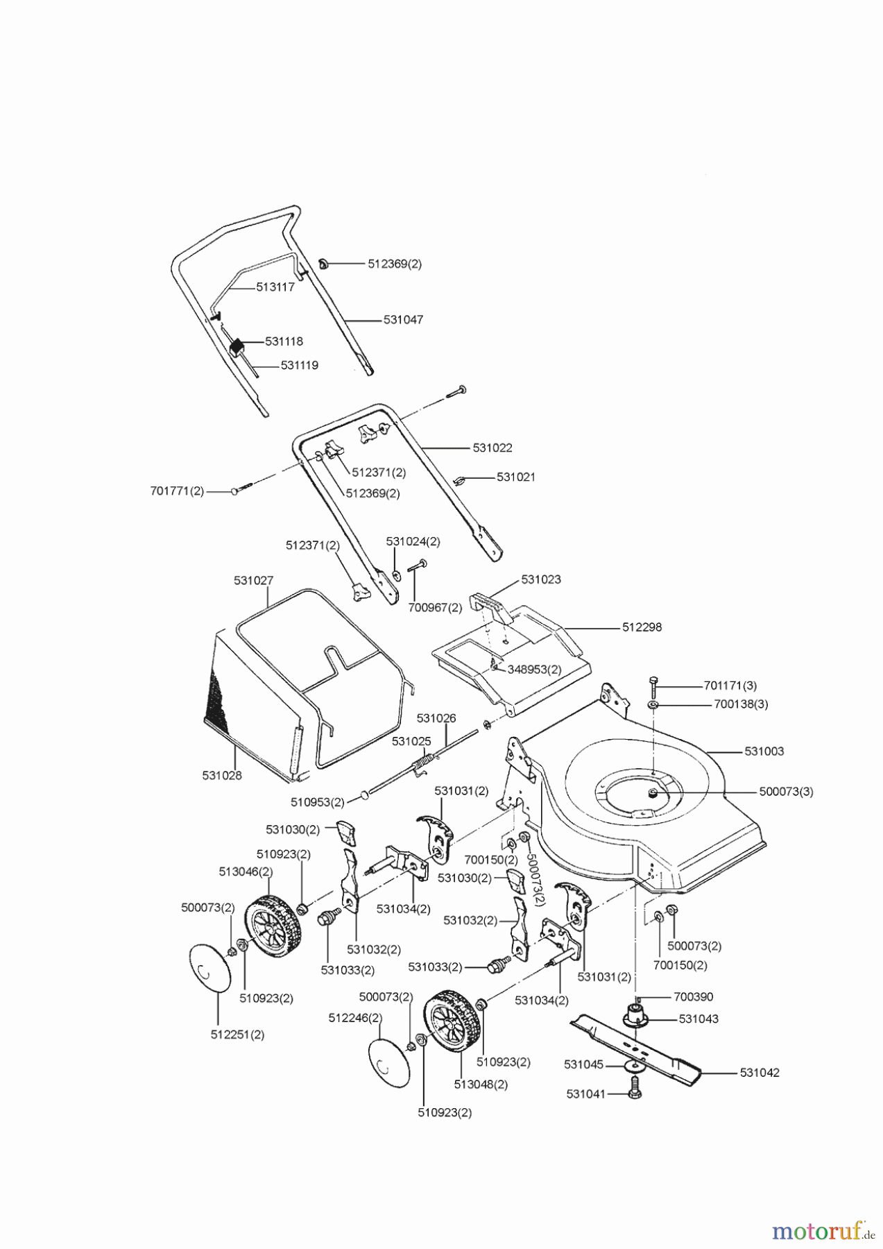  Orion Gartentechnik Benzinrasenmäher 444 A Seite 1