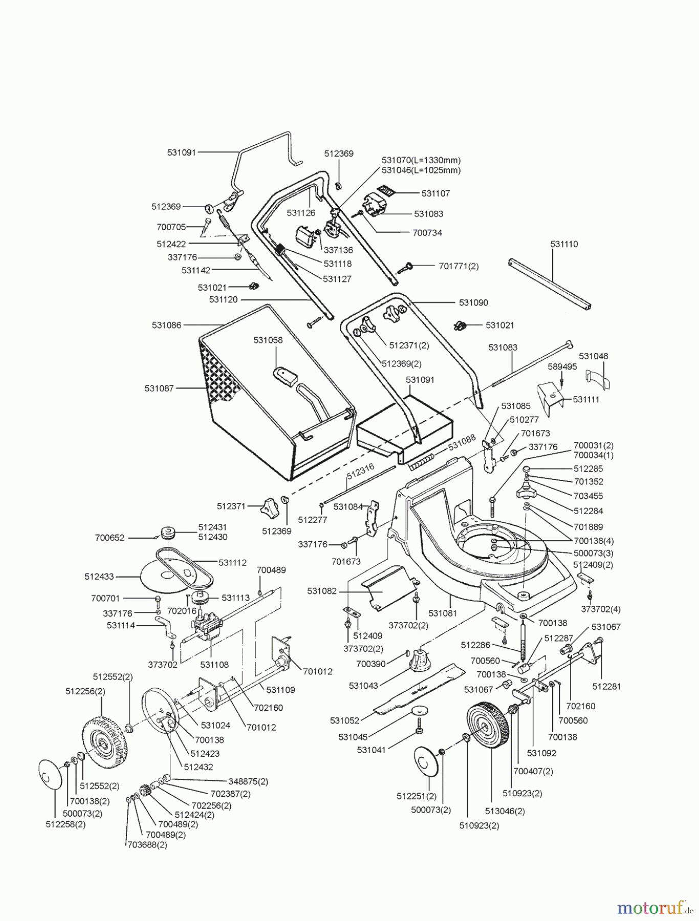  Orion Gartentechnik Benzinrasenmäher 474 SA Seite 1