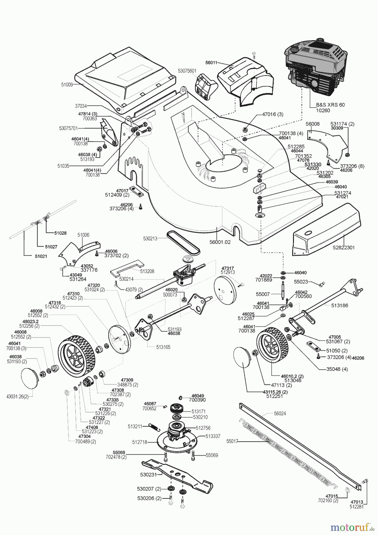  AL-KO Gartentechnik Benzinrasenmäher Ster. 56 TXV/560 BBC 00/0 - 05/1998 Seite 1