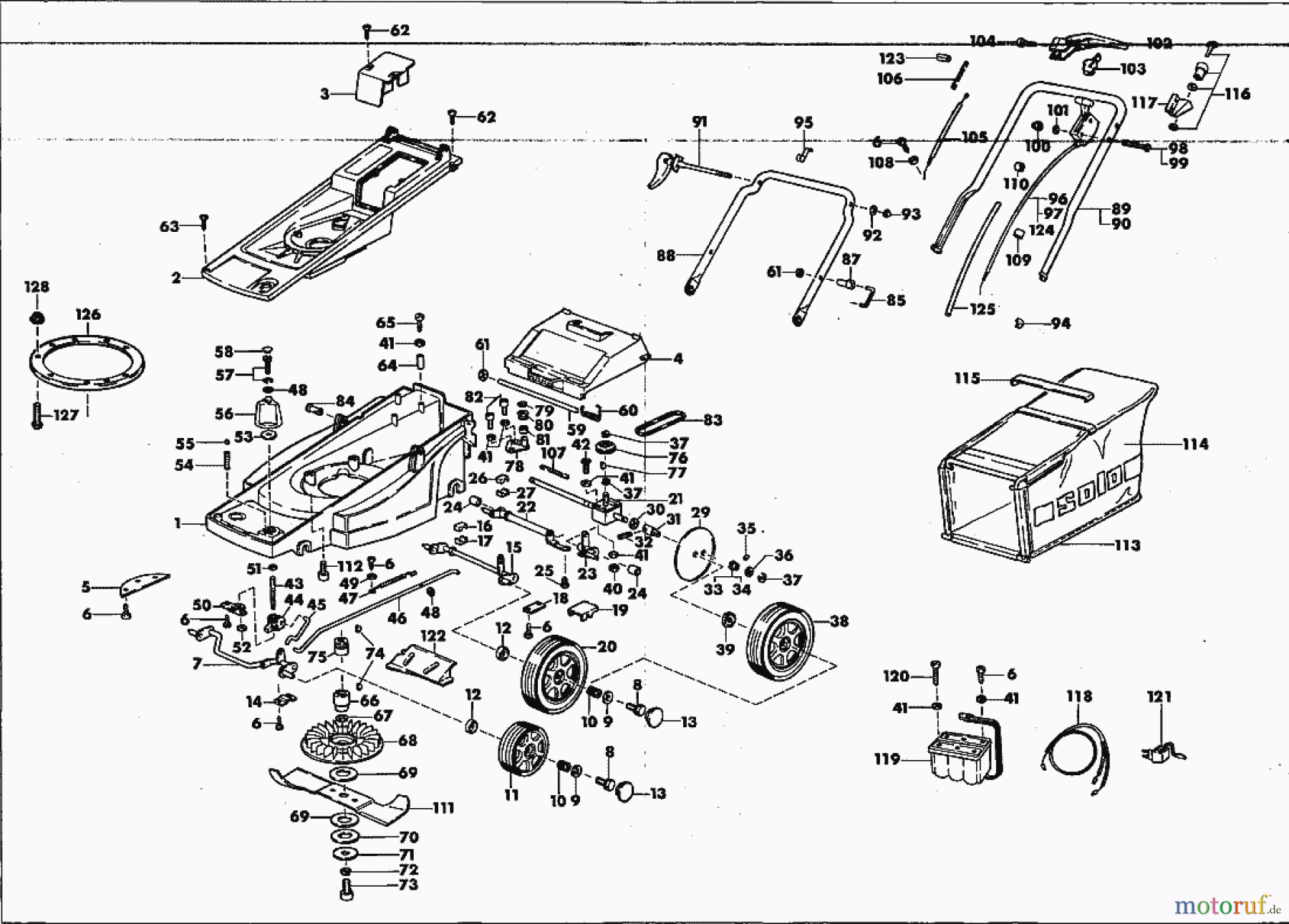  Solo by AL-KO Gartentechnik Benzinrasenmäher Primo 546 / 546 Z ET 021989 Druck 9 546 704 02/1989 [SN: ET 021989 Druck 9 546 704] - 02/1991 [SN: ET 021991 Druck 9 546 705] Seite 1