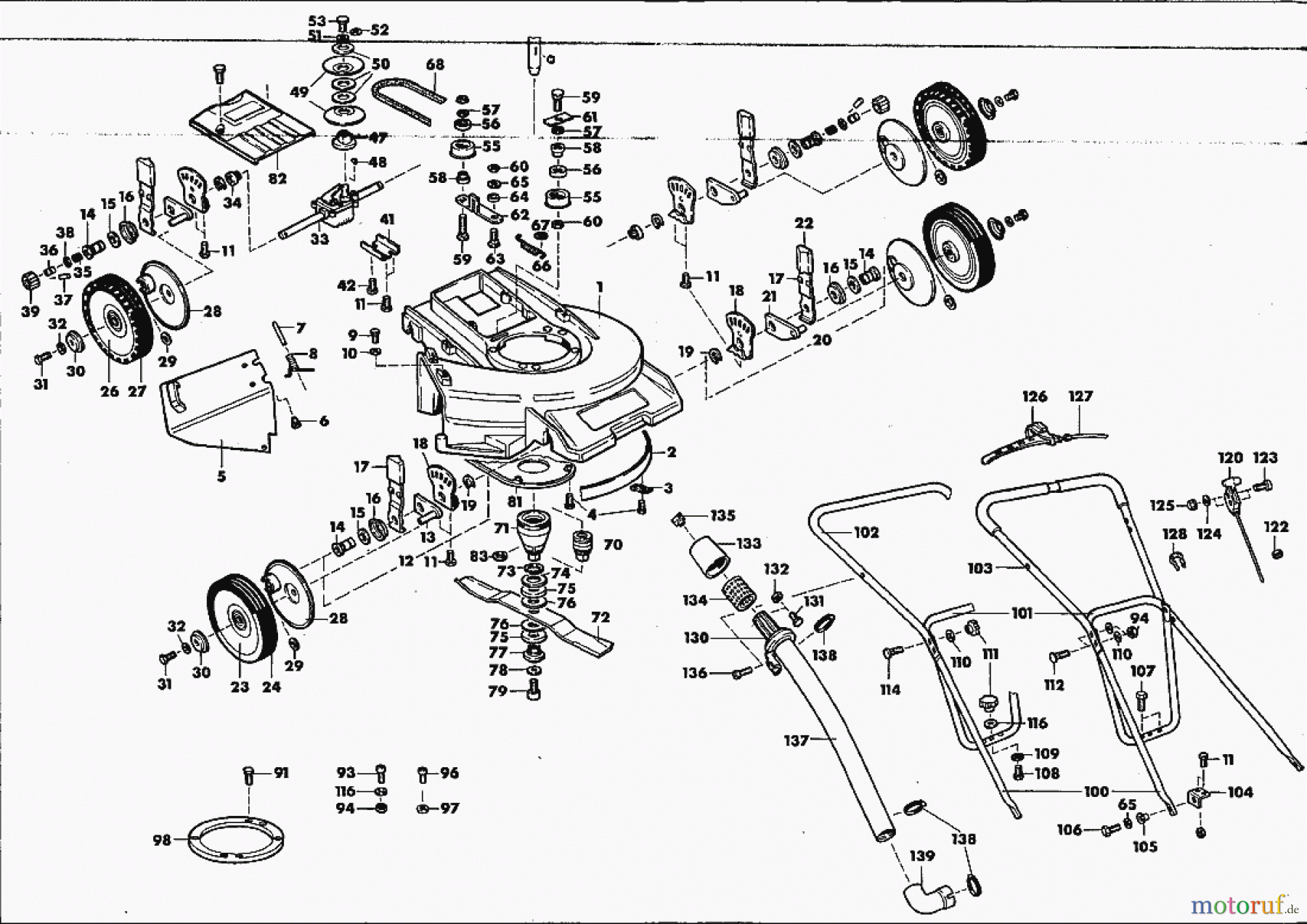  Solo by AL-KO Gartentechnik Benzinrasenmäher 552 Z ET 061989Druck 9 551 700 06/1989 [SN: ET 061989Druck 9 551 700] - 02/1991 [SN: ET 021991 Druck 9 551 701] Seite 1