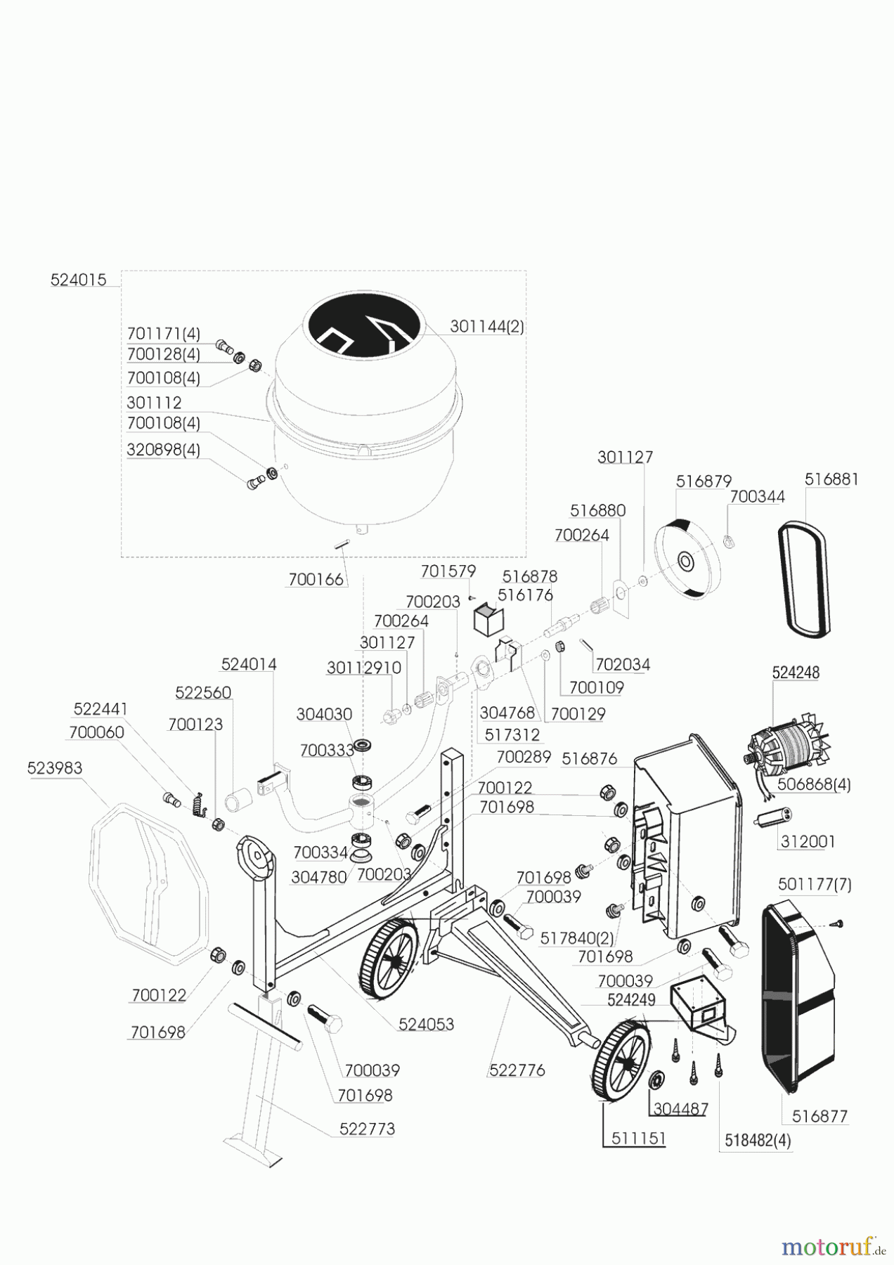  AL-KO Heimwerkertechnik Betonmörtelmaschinen ZB 1201 S/220 V  09/1996 Seite 1