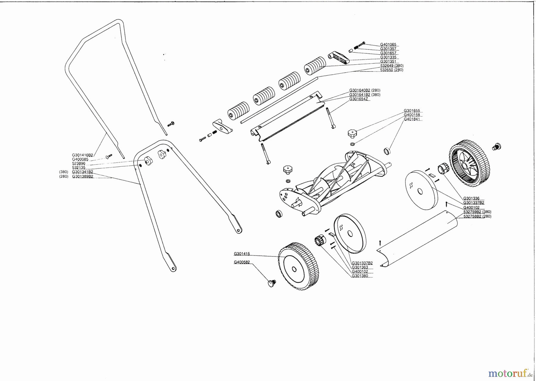  AL-KO Gartentechnik Handrasenmäher Sunline 280 CL ab 01/1998 Seite 1