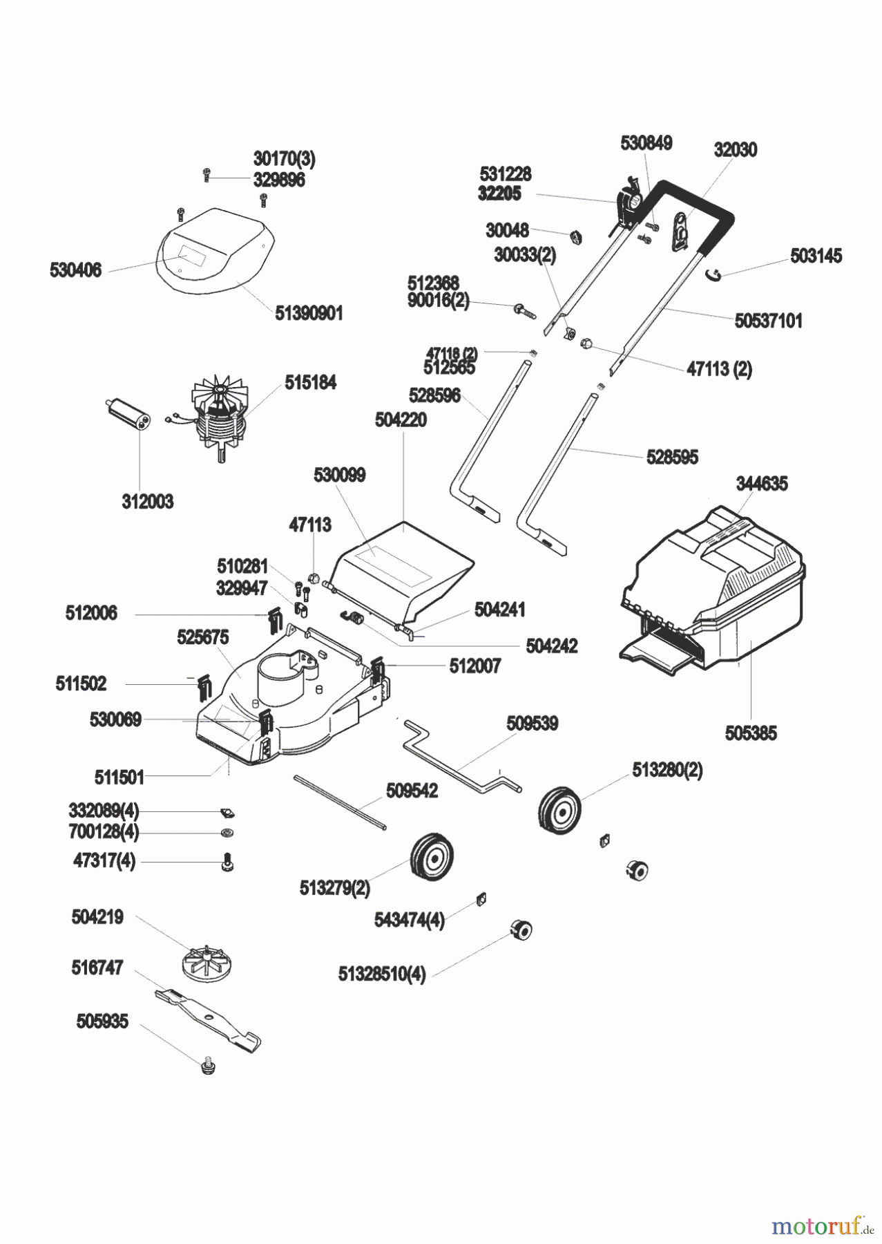  AL-KO Gartentechnik Elektrorasenmäher 310 E  03/1998 Seite 1