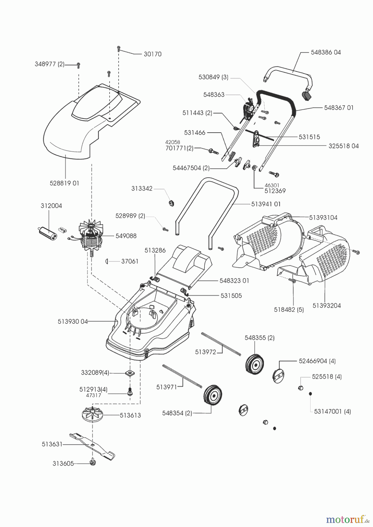  Ginge Gartentechnik Elektrorasenmäher CF 40 E 04/1999 - 03/2000 Seite 1