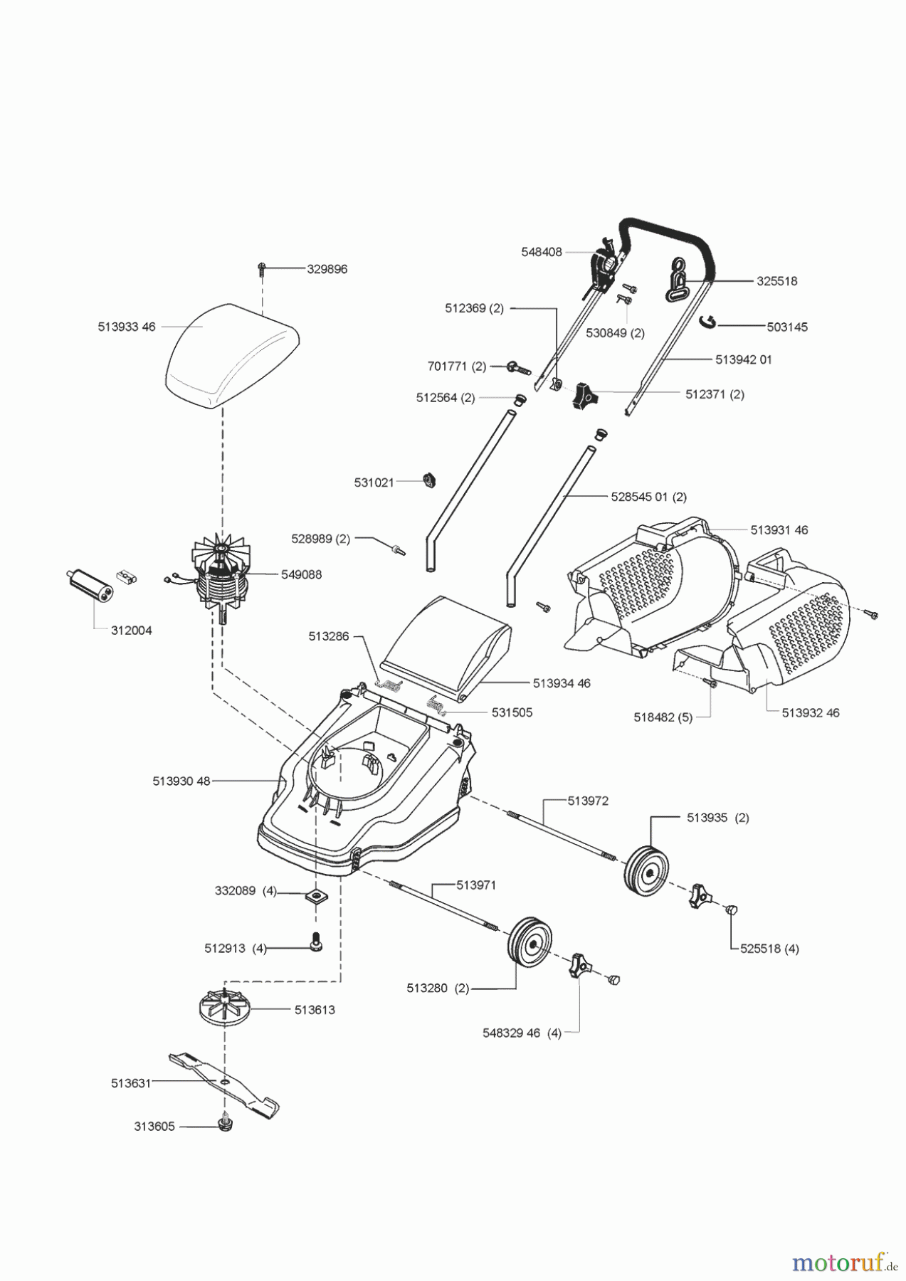  Budget Gartentechnik Elektrorasenmäher BEM 1301 11/1999 - 01/2002 Seite 1