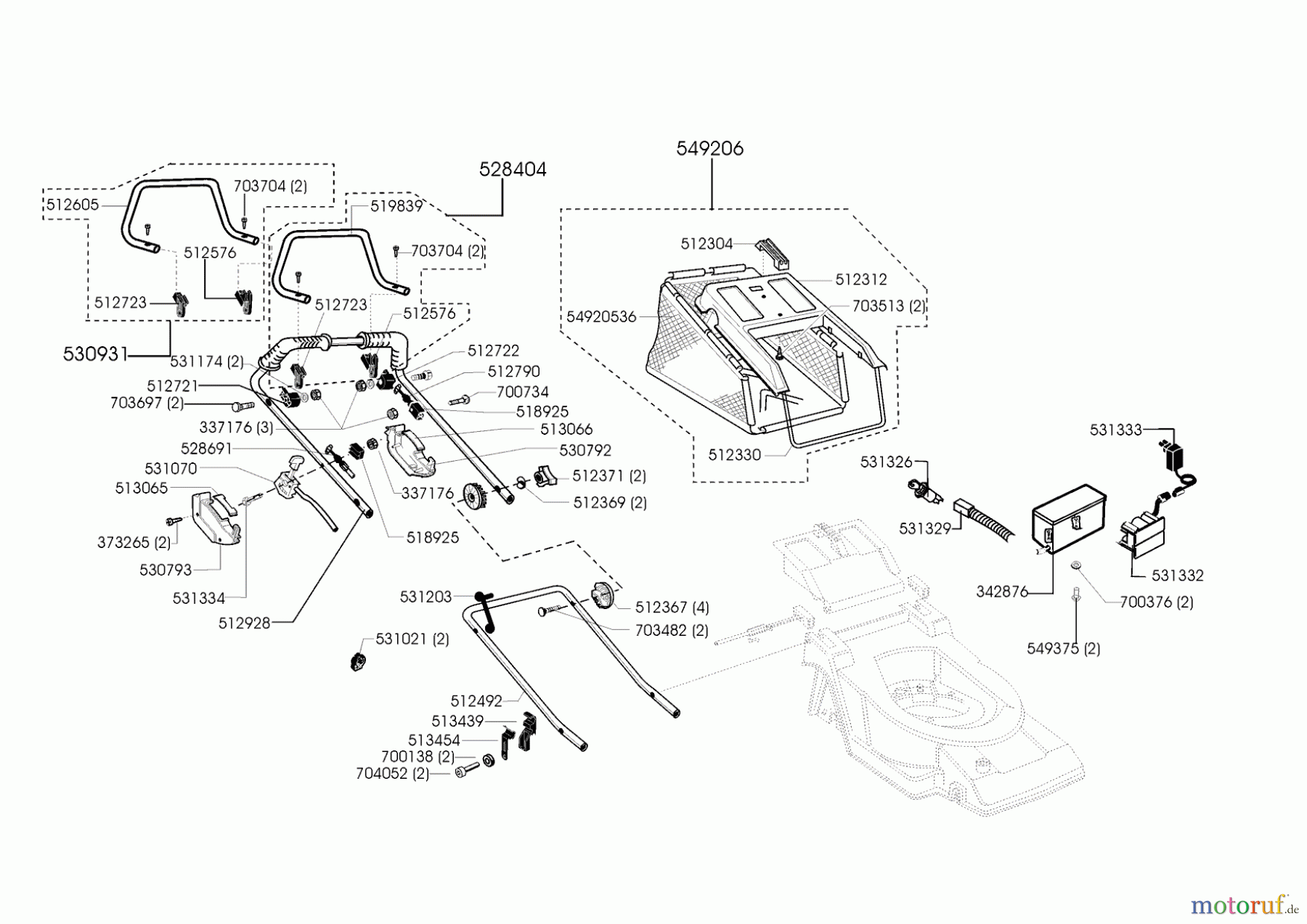  Euro-DIY Gartentechnik Benzinrasenmäher 5548 TE ABS 02/2000 - 07/2001 Seite 1