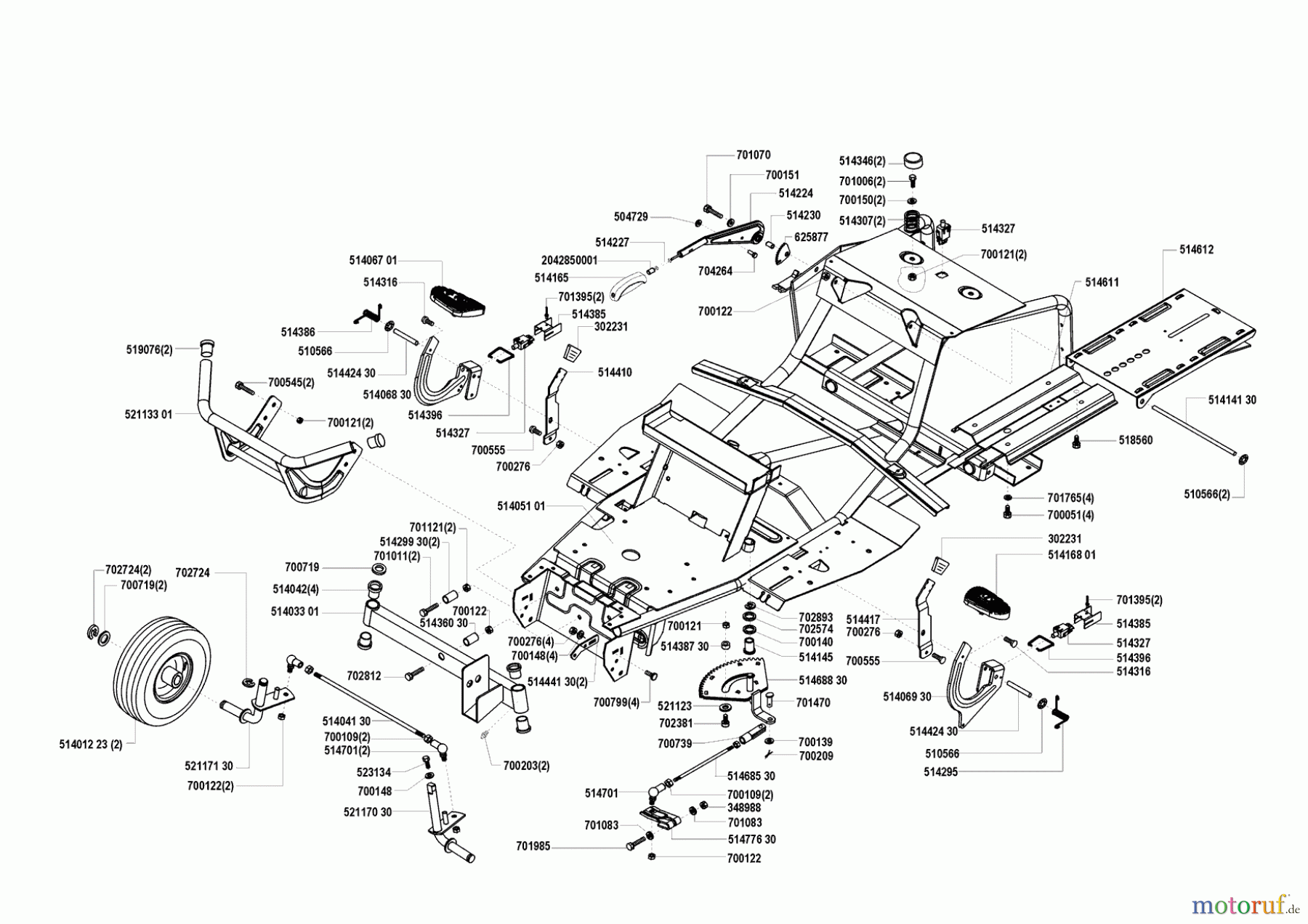  Concord Gartentechnik Rasentraktor T13-85 03/2000 - 10/2000 Seite 2