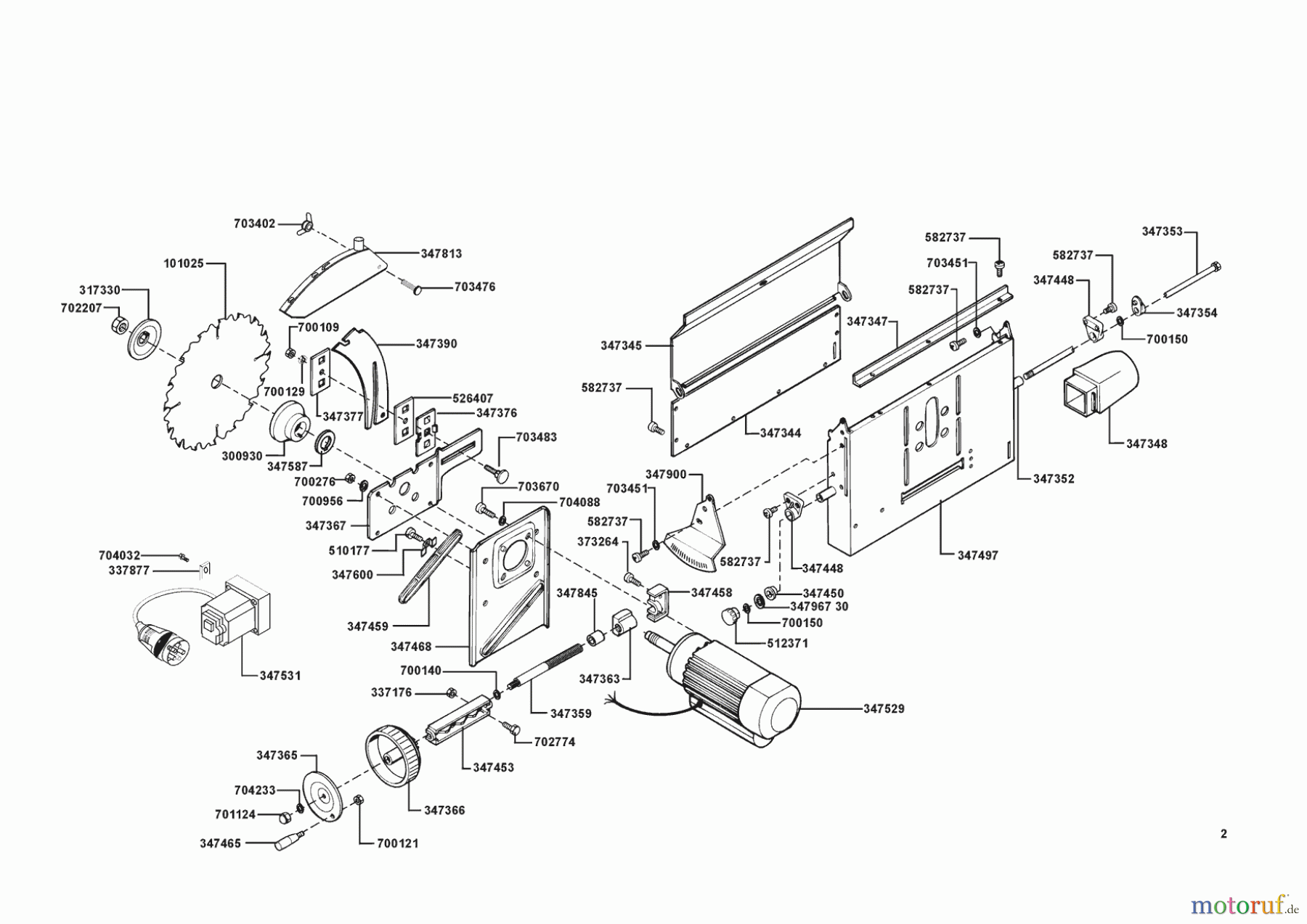  AL-KO Heimwerkertechnik Präzisionskreissägen PRO 400  V ab 03/2000 Seite 2