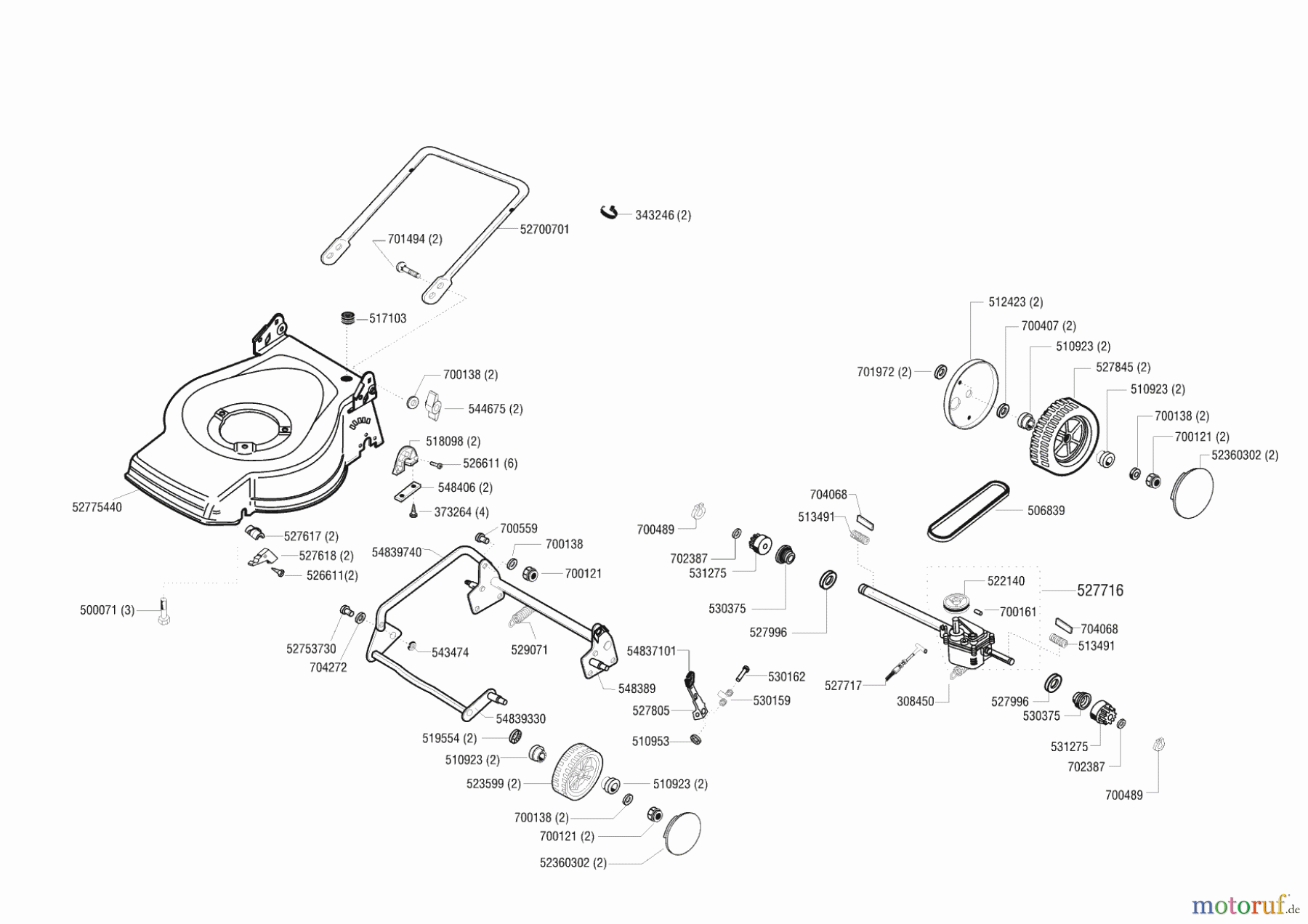  Euro Line Gartentechnik Benzinrasenmäher 4700 HR 03/2001 - 07/2004 Seite 2