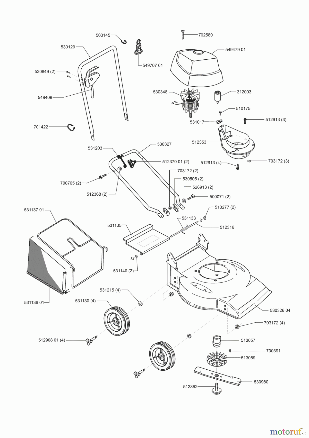  AL-KO Gartentechnik Elektrorasenmäher 1000 E Seite 1