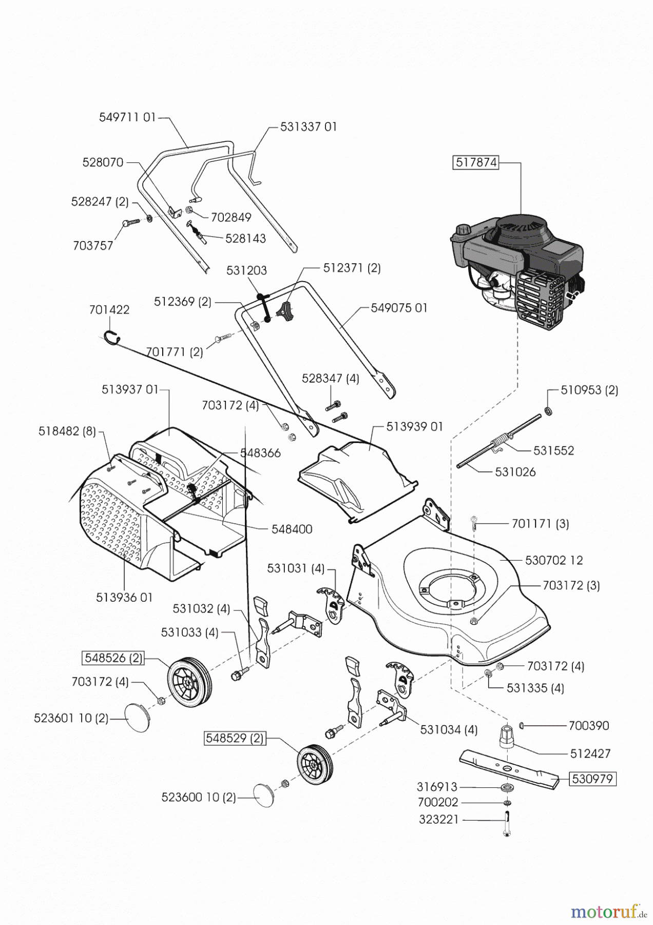  Orion Gartentechnik Benzinrasenmäher 46 B  11/2001 Seite 1