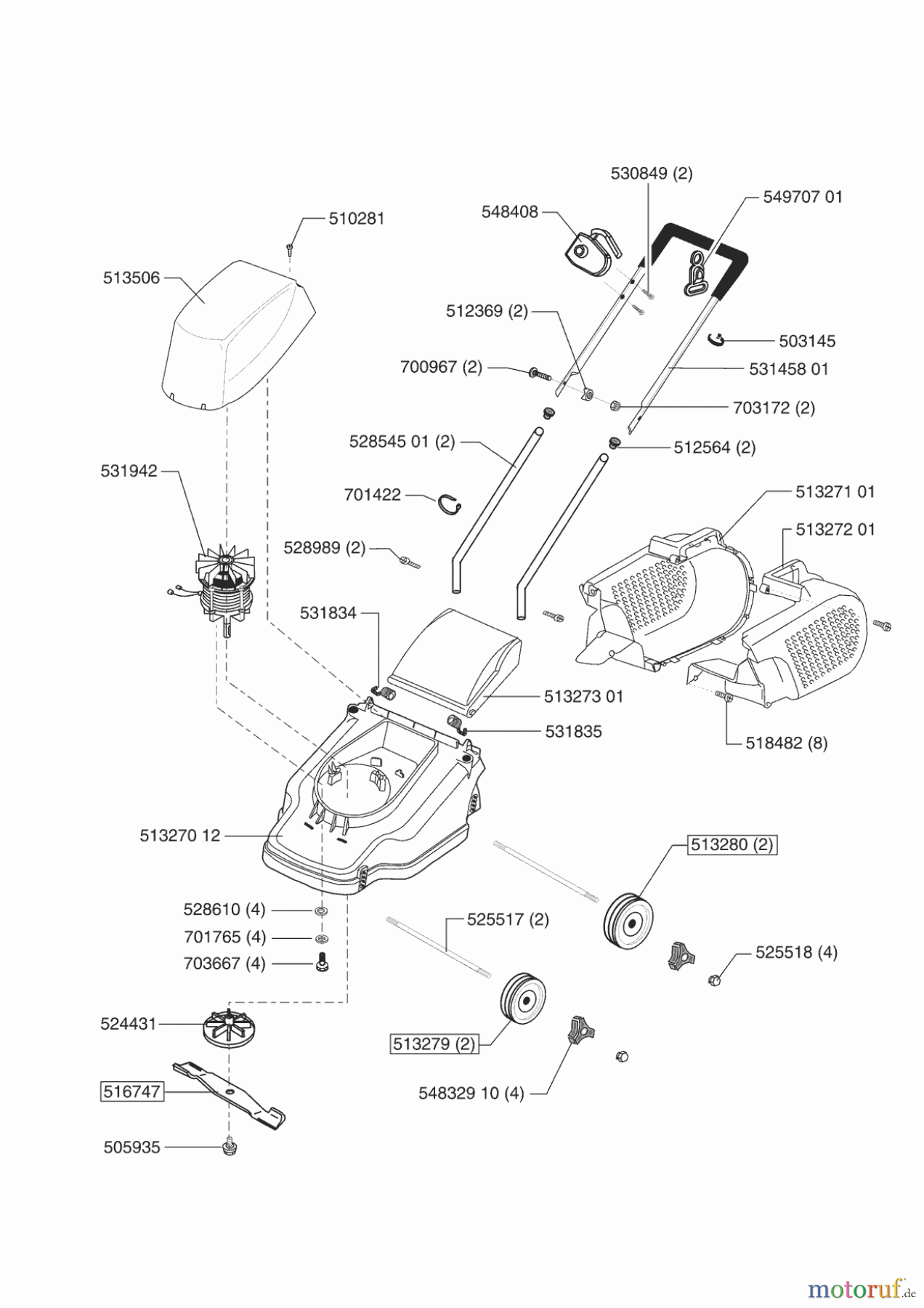  Orion Gartentechnik Elektrorasenmäher 32 E  01/2003 - 11/2005 Seite 1