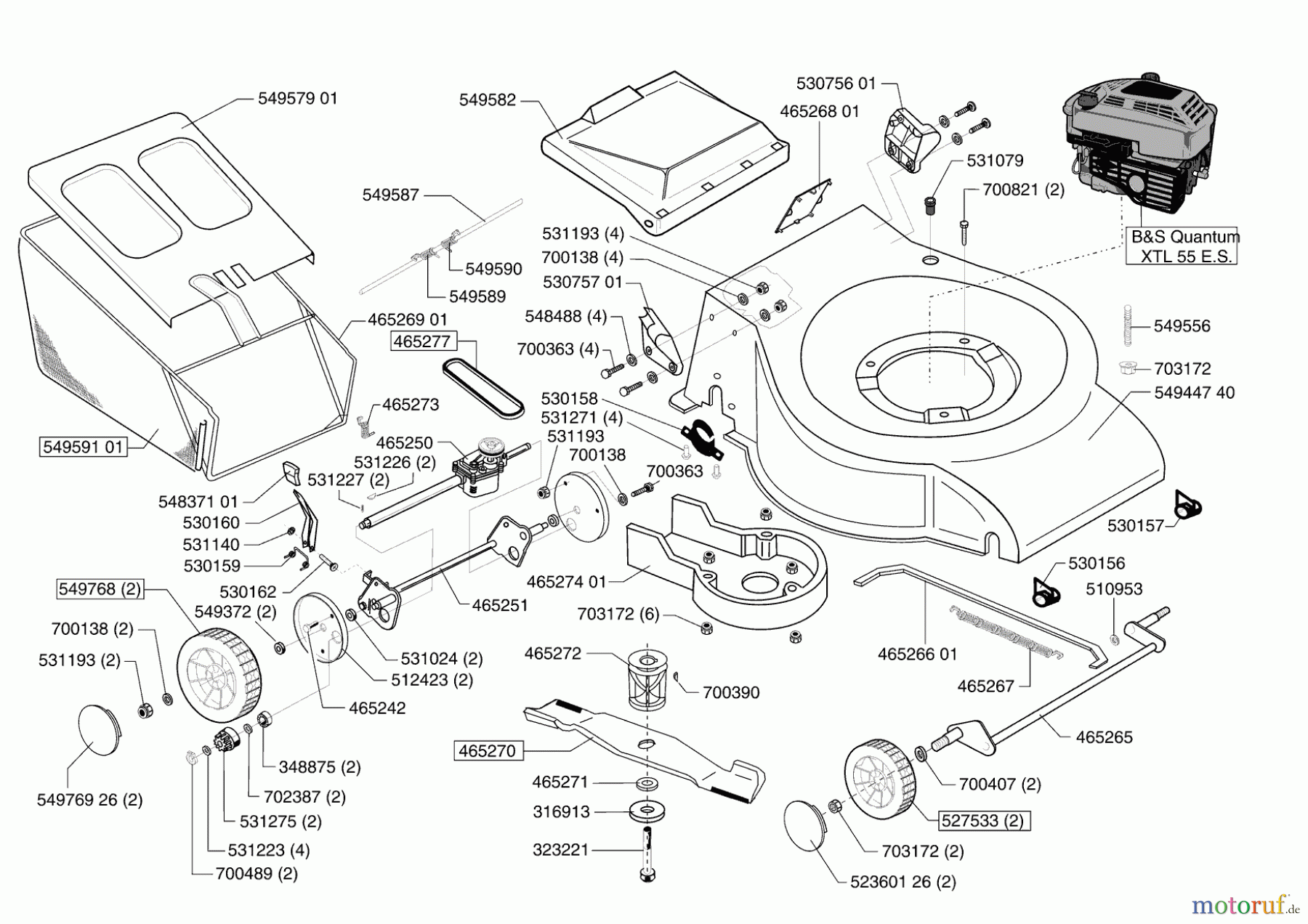  Dehner Gartentechnik Benzinrasenmäher V 56 HESZ 04/2003 - 12/2003 Seite 1