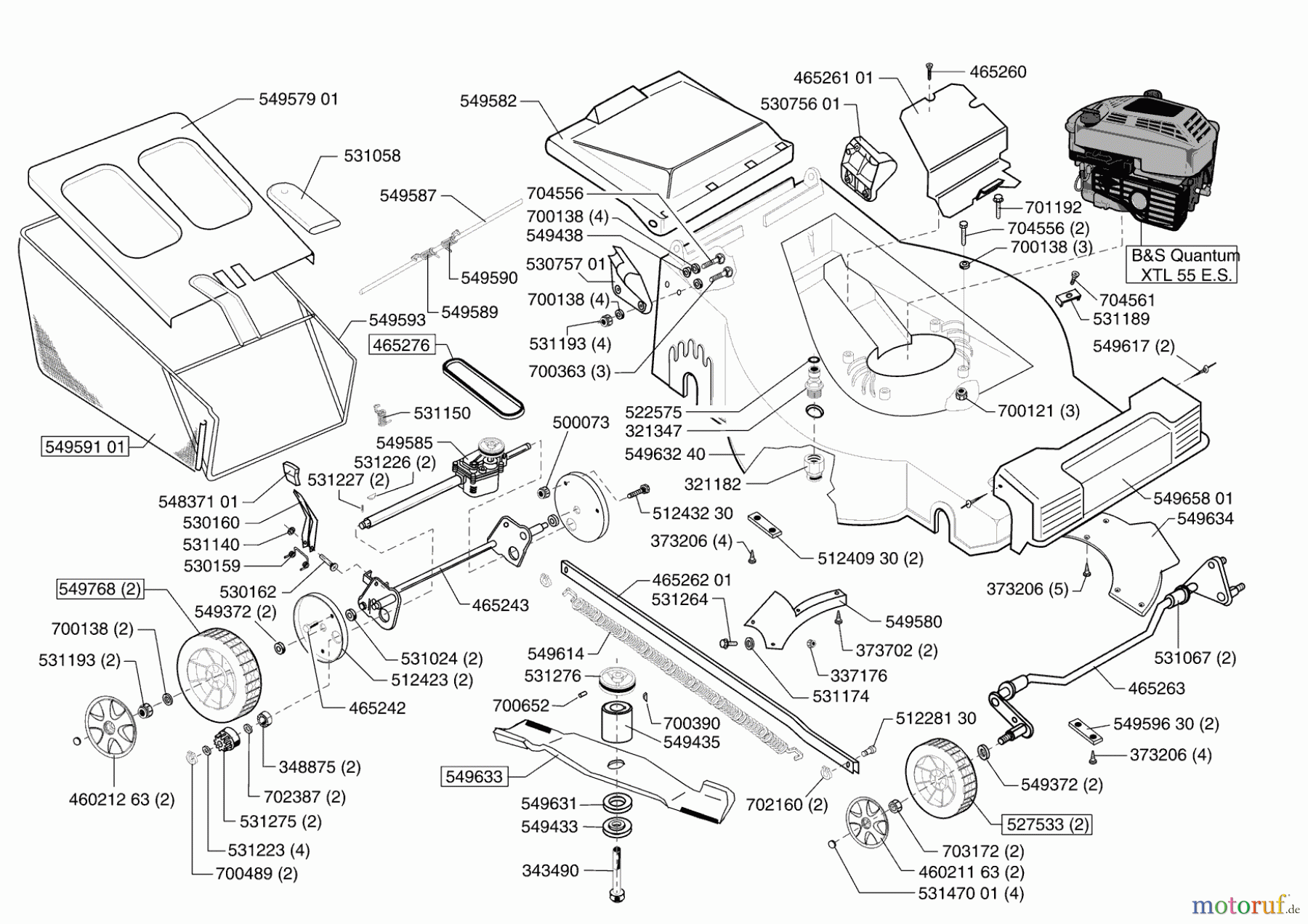  Dehner Gartentechnik Benzinrasenmäher B 53 HESZ 02/2004 - 09/2005 Seite 1