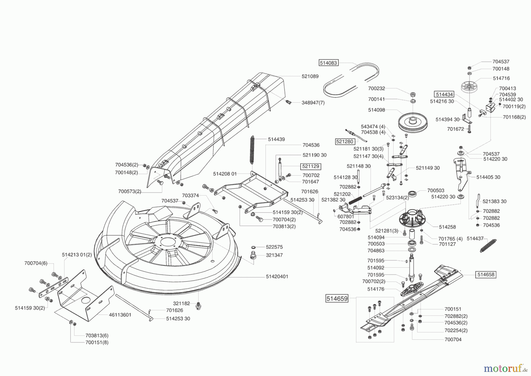  Sigma Gartentechnik Rasentraktor T 13-85 04/2004 - 11/2004 Seite 5