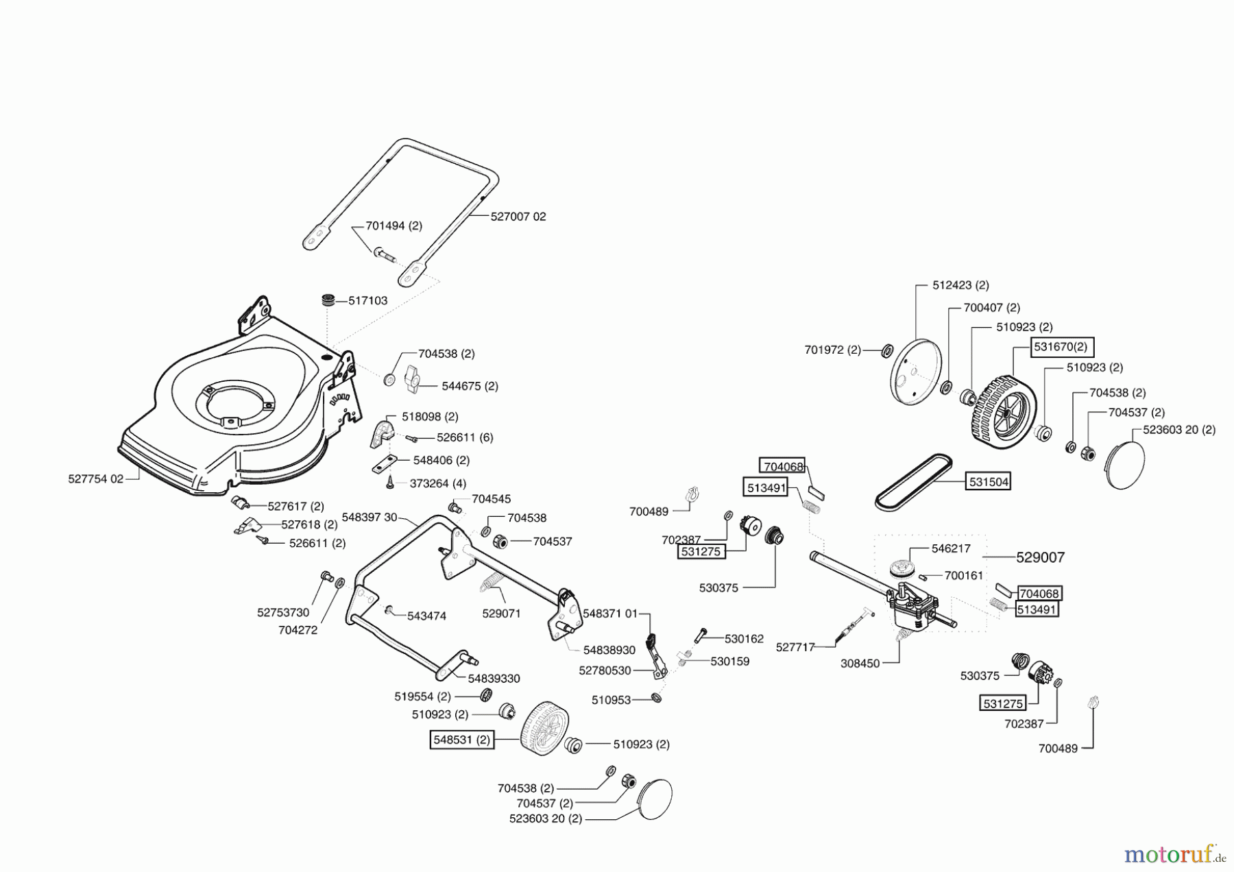  Concord Gartentechnik Benzinrasenmäher 4700 BRA ab 09/2004 Seite 2