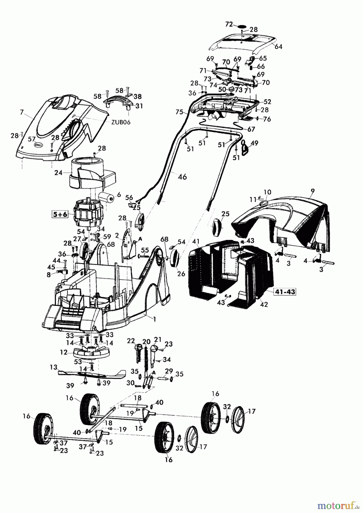  Brill Elektrorasenmäher Evolution 33 EF 01/2005 - 01/2007 Seite 1