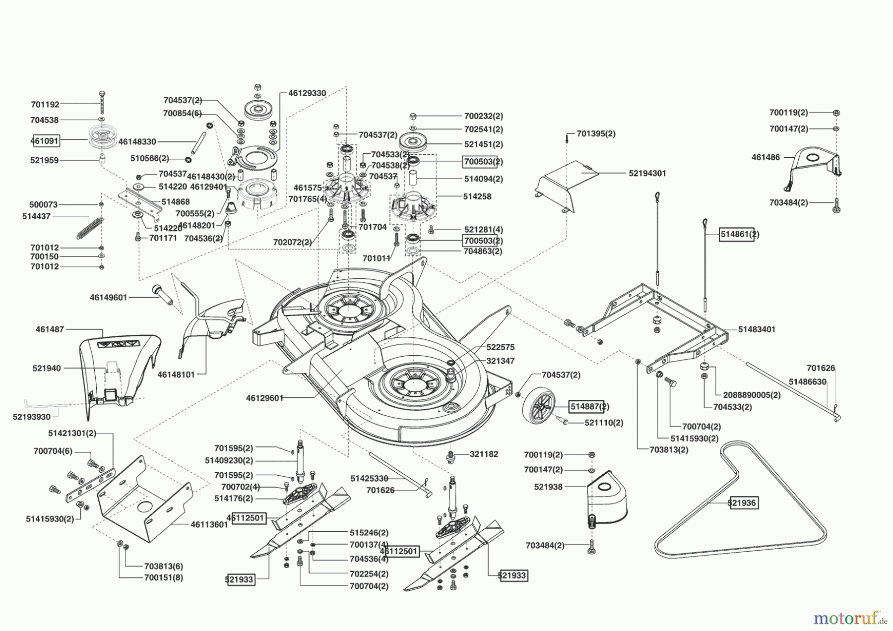  Powerline Gartentechnik Rasentraktor T15-102 S BIO-COMBI 10/2005 - 09/2007 Seite 5