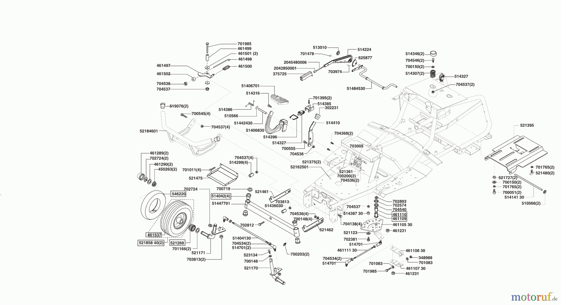  Powerline Gartentechnik Rasentraktor T15-102 HDE 11/2005 - 10/2007 Seite 2