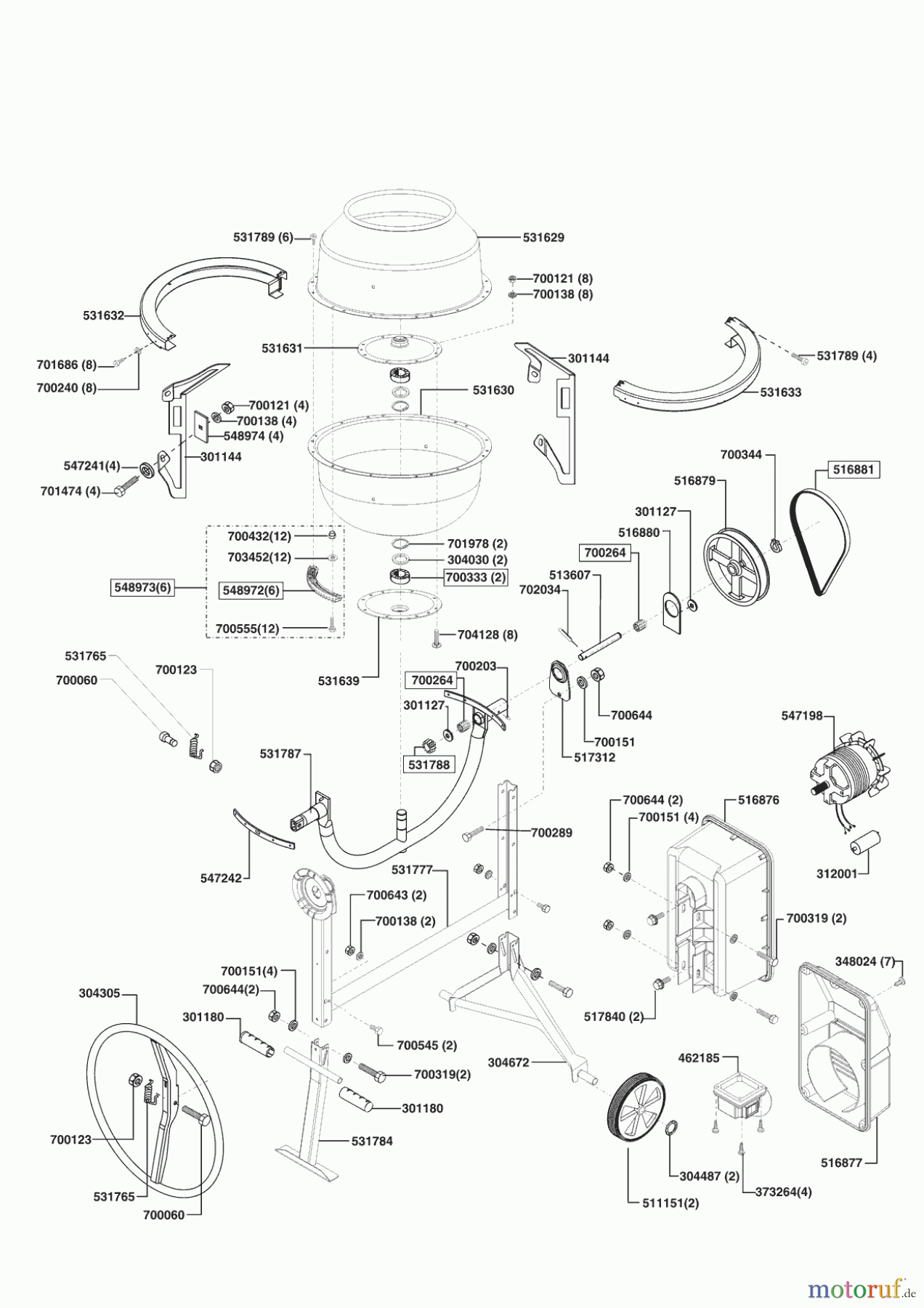  AL-KO Heimwerkertechnik Betonmörtelmaschinen Top 1402 HR ab 10/2007 Seite 1