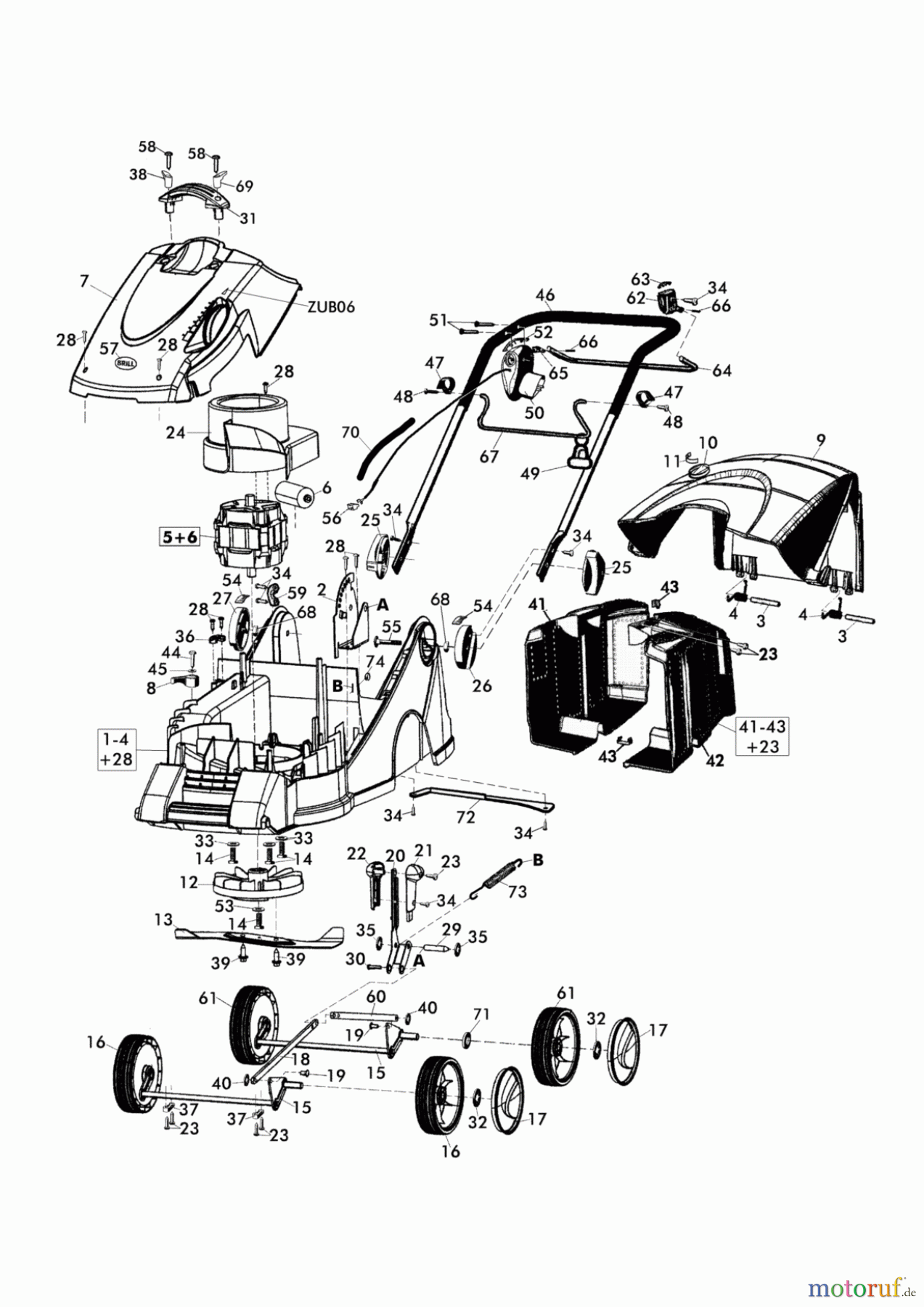  Brill Elektrorasenmäher Evolution 36 EM ab 01/2008 Seite 1