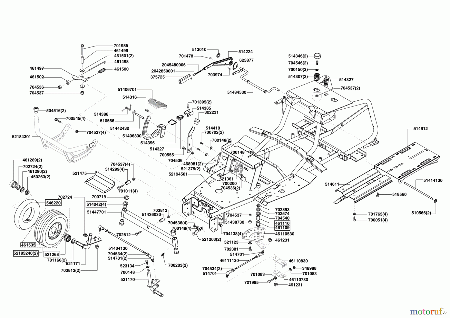  AL-KO Gartentechnik Rasentraktor T 13-102 S Bio-Combi ab 11/2008 Seite 2