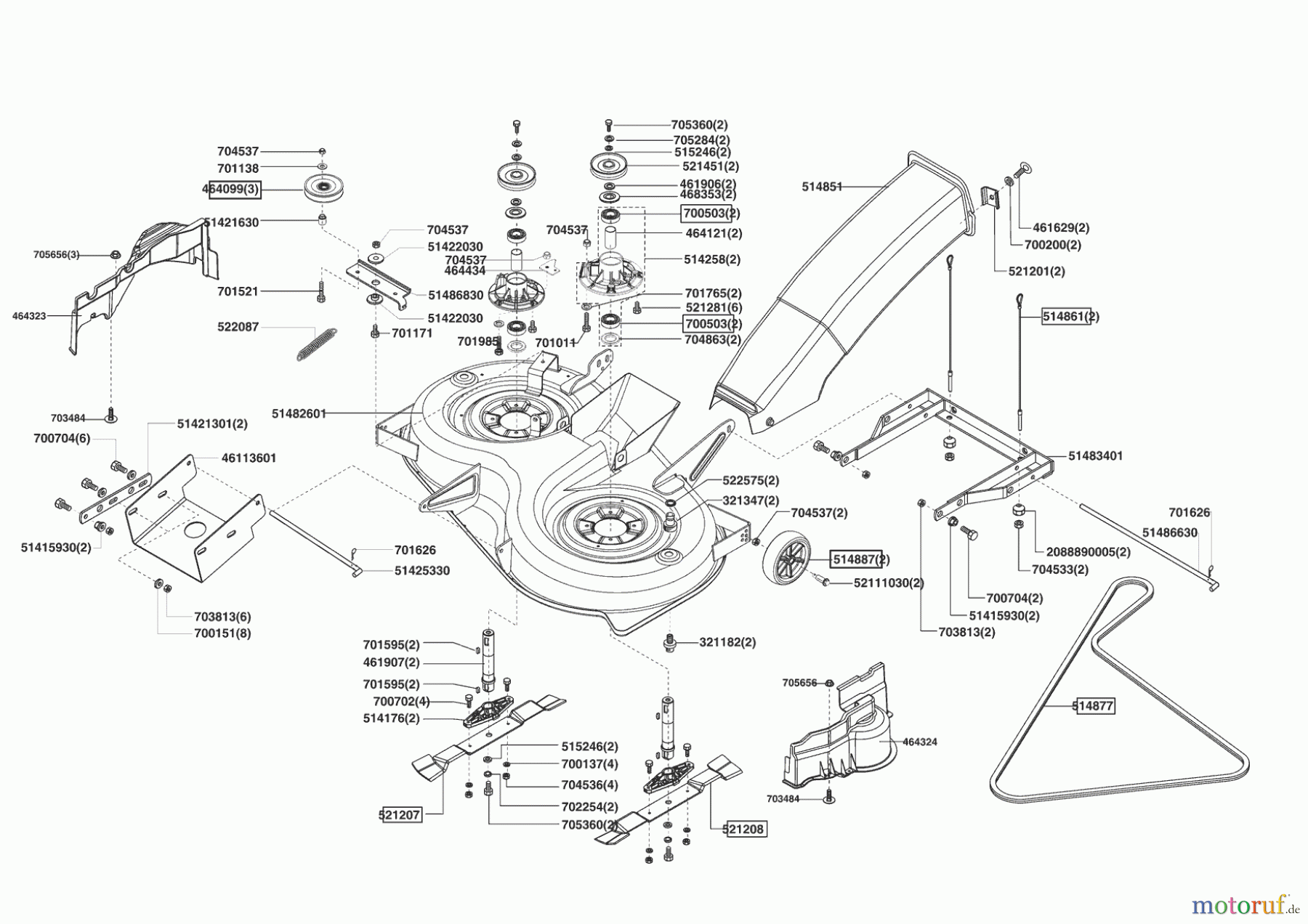  Powerline Gartentechnik Rasentraktor T 15-102 HDE-K (F) 12/2008 - 03/2009 Seite 5