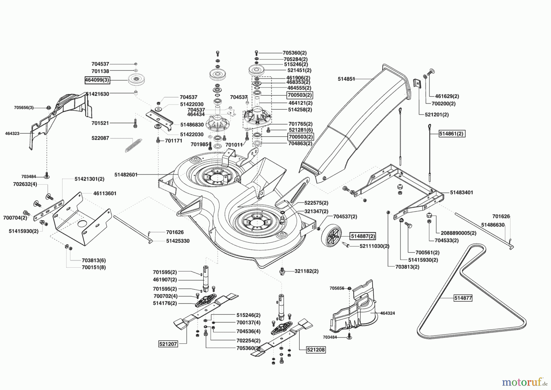  Powerline Gartentechnik Rasentraktor T 15-102 HDE-K (F) ab 03/2009 Seite 5