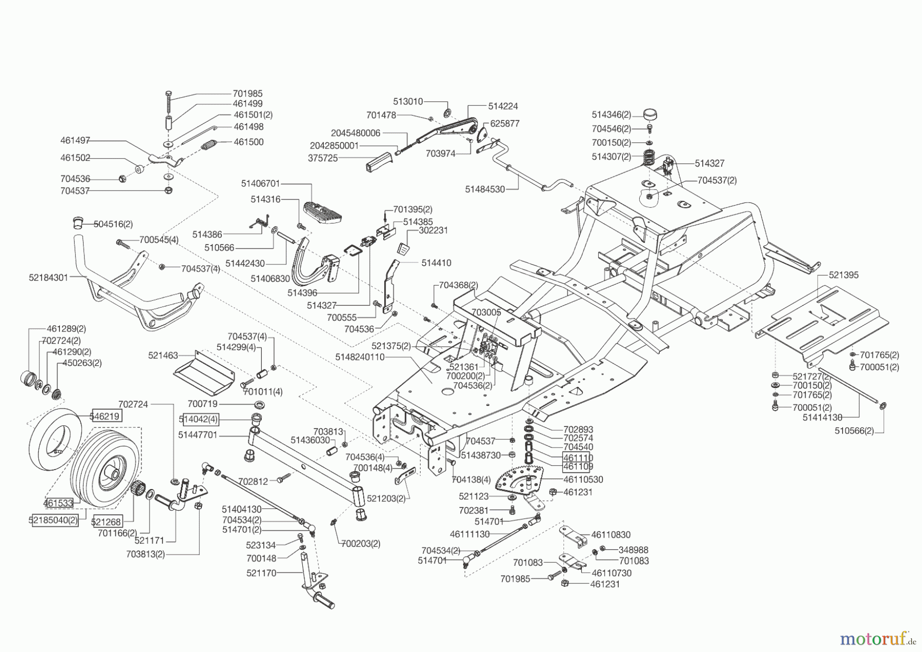  AL-KO Gartentechnik Rasentraktor Comfort T1500  ab 07/2012 Seite 2