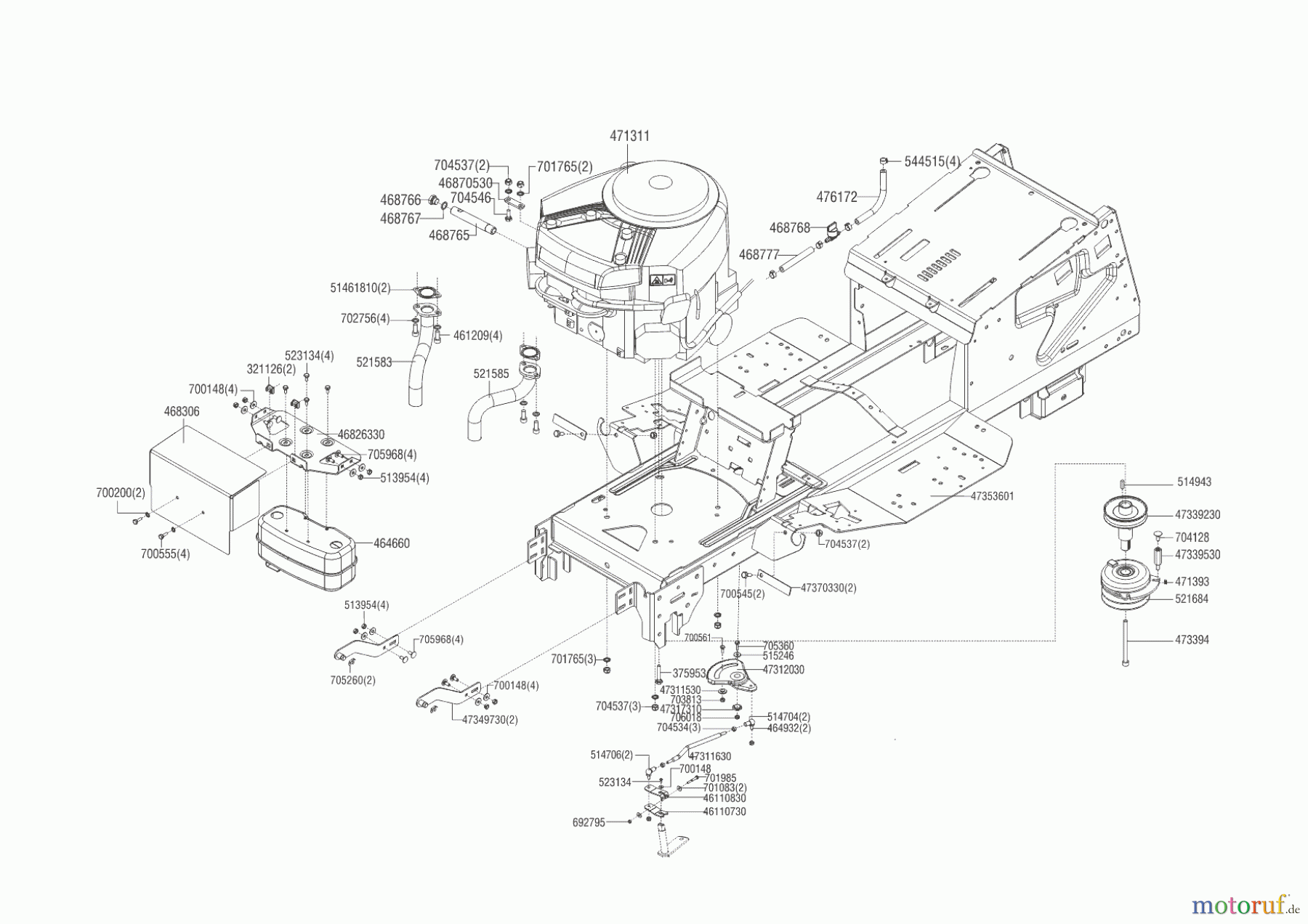  Powerline Gartentechnik Rasentraktor T 16-105.4 HD V2  12/2013 - 09/2014 Seite 2