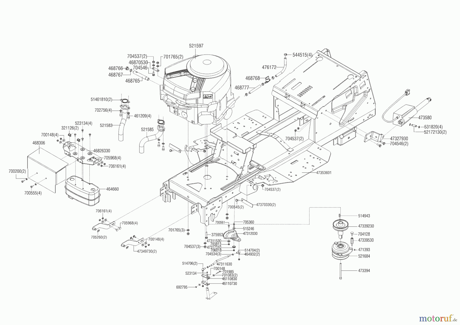  Powerline Gartentechnik Rasentraktor T20-105.4 HDE V2  02/2014 - 09/2014 Seite 2