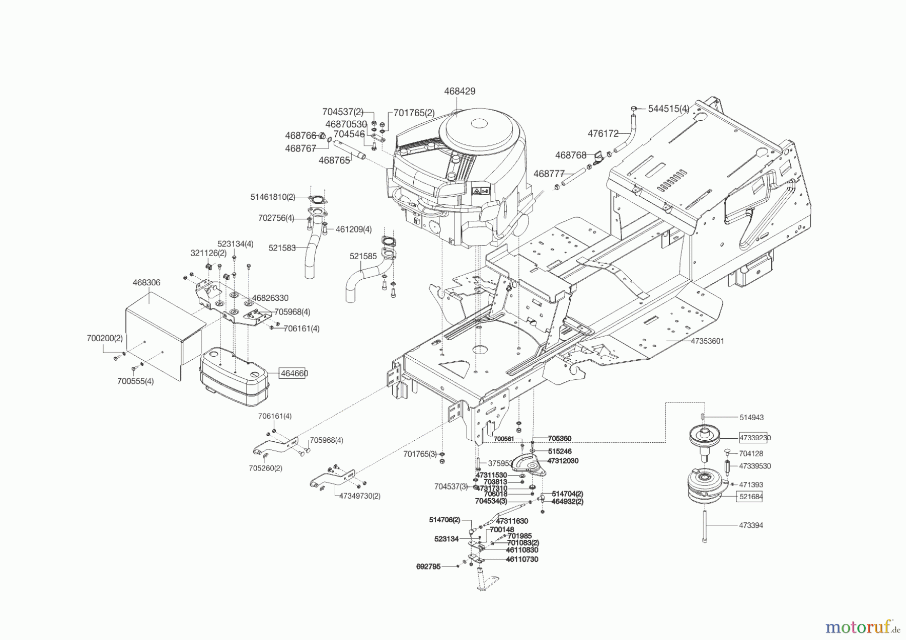  Brill Gartentechnik Rasentraktor Crossover T 125/23 H  03/2015 - 05/2015 Seite 2