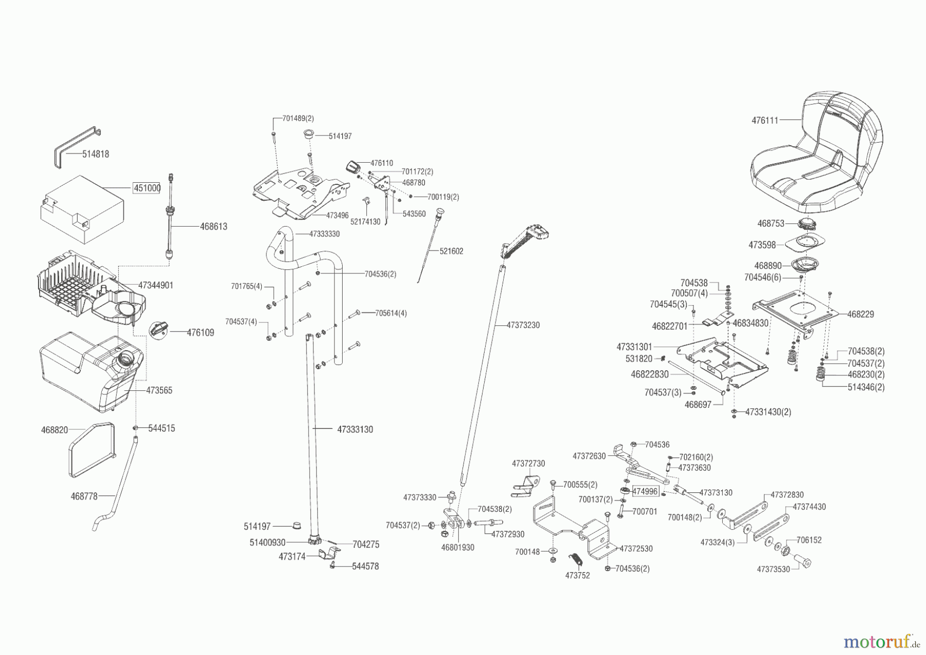  Brill Gartentechnik Rasentraktor Crossover 105-20 HE   05/2015 - 09/2016 Seite 7