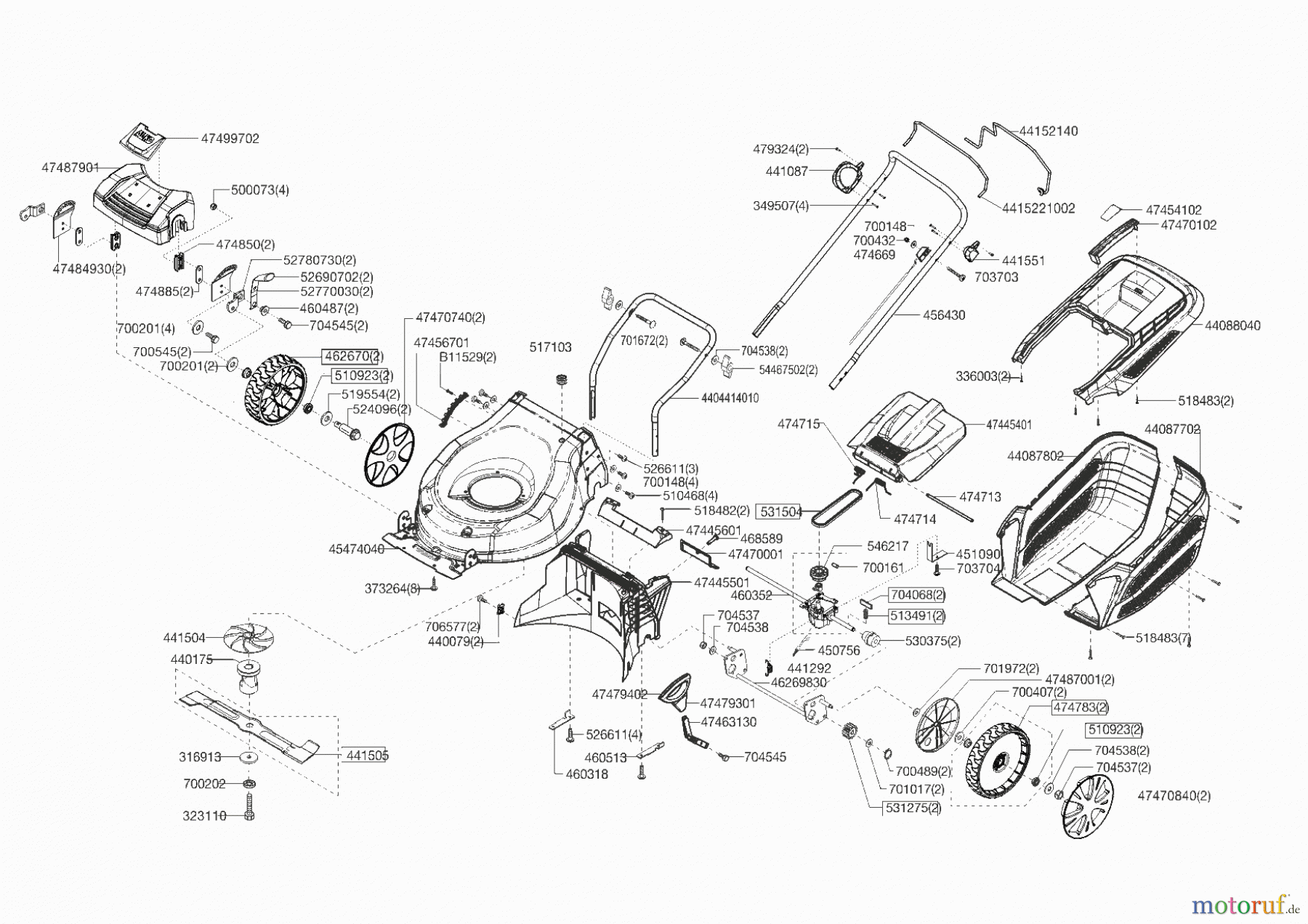  AL-KO Gartentechnik Akkurasenmäher 46.5 LI SP MOWEO  06/2015 - 08/2016 Seite 1