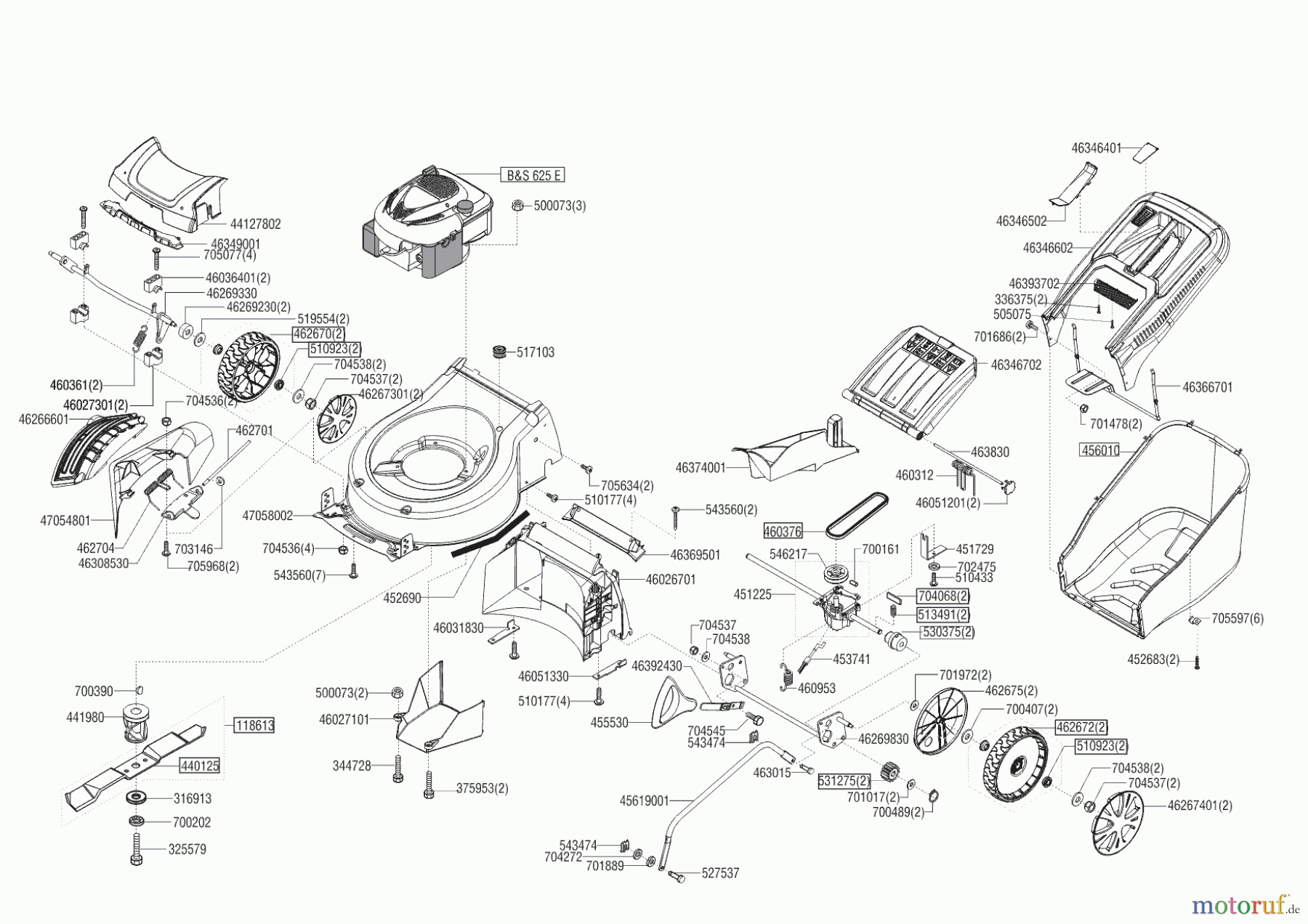  Solo by AL-KO Gartentechnik Benzinrasenmäher 4755 SP  09/2016 - 03/2019 Seite 1