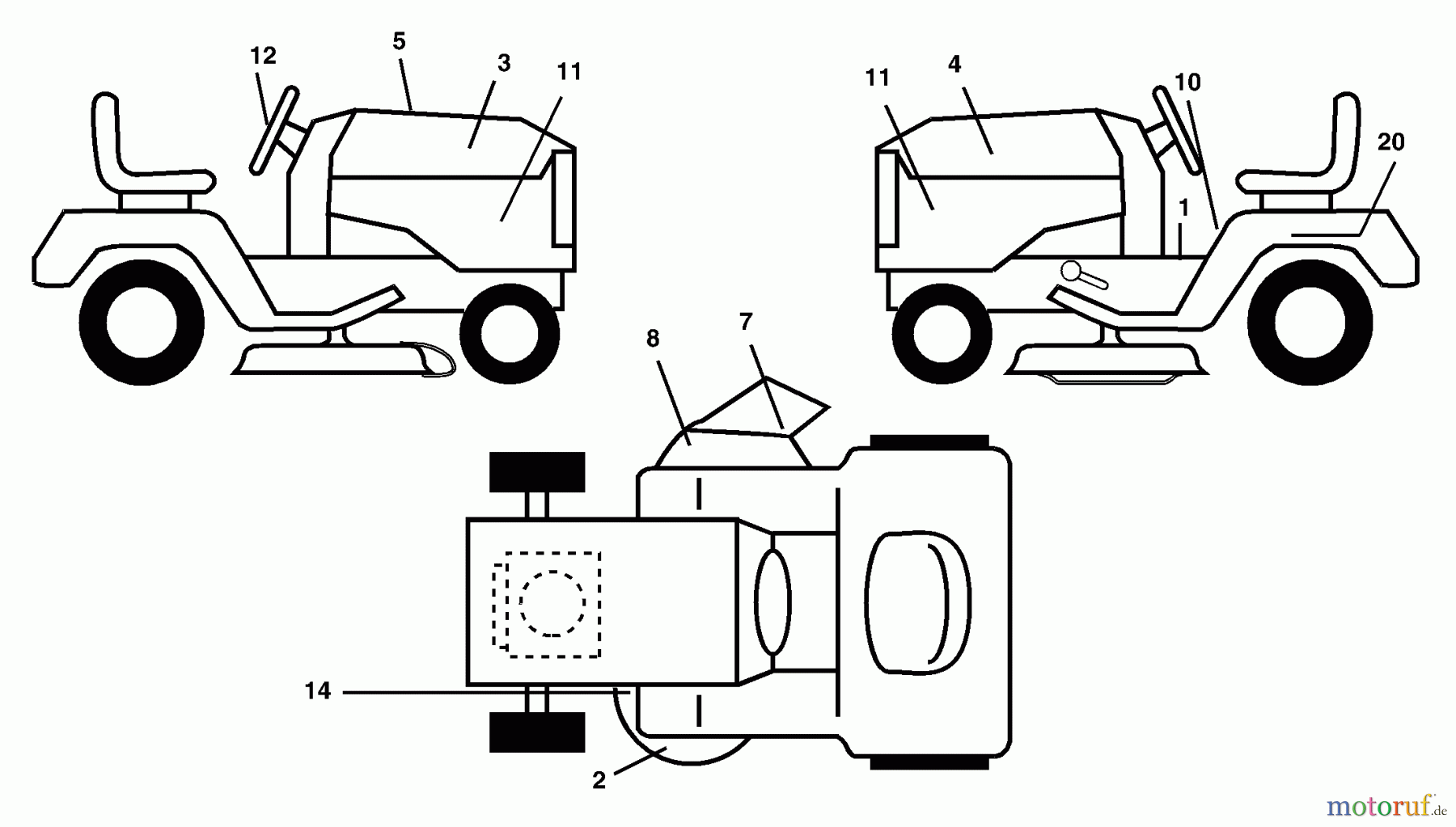  Husqvarna Rasen und Garten Traktoren LTH 2042C (954571953) - Husqvarna Lawn Tractor (2004-03 & After) Decals