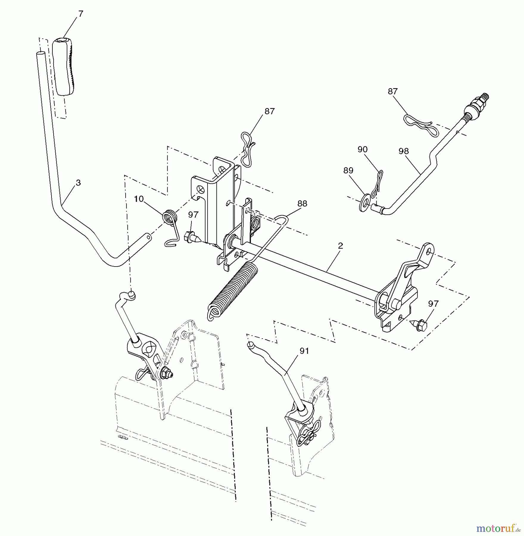 Husqvarna Rasen und Garten Traktoren PB 195H42LT (96042003601) - Husqvarna Lawn Tractor (2007-05 & After) Mower Lift