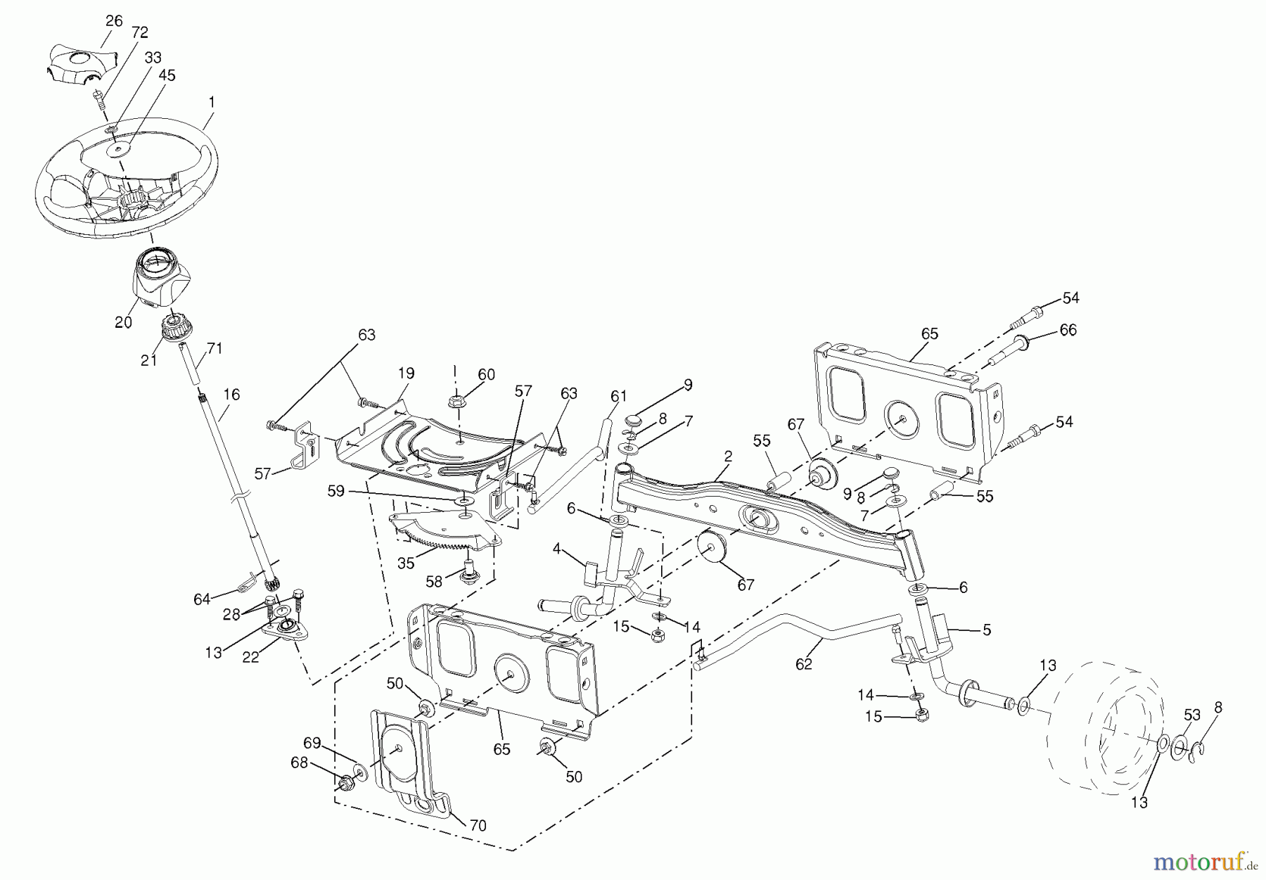  Husqvarna Rasen und Garten Traktoren PB 195H42LT (96042003601) - Husqvarna Lawn Tractor (2007-05 & After) Steering