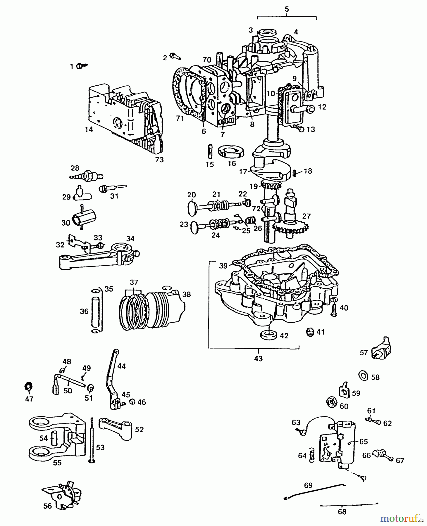  Husqvarna Rasen und Garten Traktoren YT 120 (HVYT120AR) - Husqvarna Yard Tractor (1990-03 & After) Engine B&S Model 281707 Type 0412-01 (Part 1)