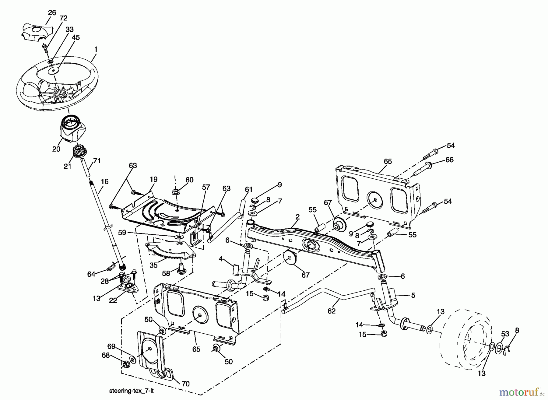  Husqvarna Rasen und Garten Traktoren YT 16542T (96043002402) - Husqvarna Yard Tractor (2007-02 & After) Steering Assembly