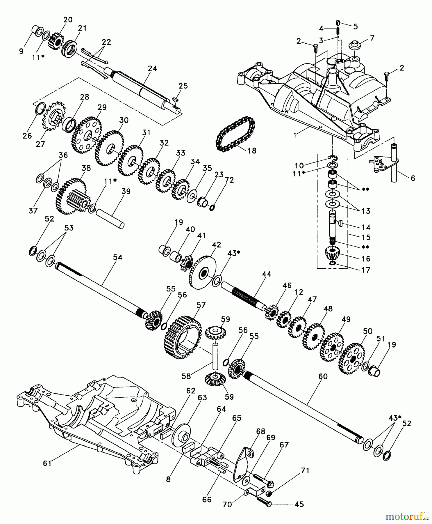  Husqvarna Rasen und Garten Traktoren YT 190 (954001982A) - Husqvarna Yard Tractor (1995-03 & After) Dana Transaxle